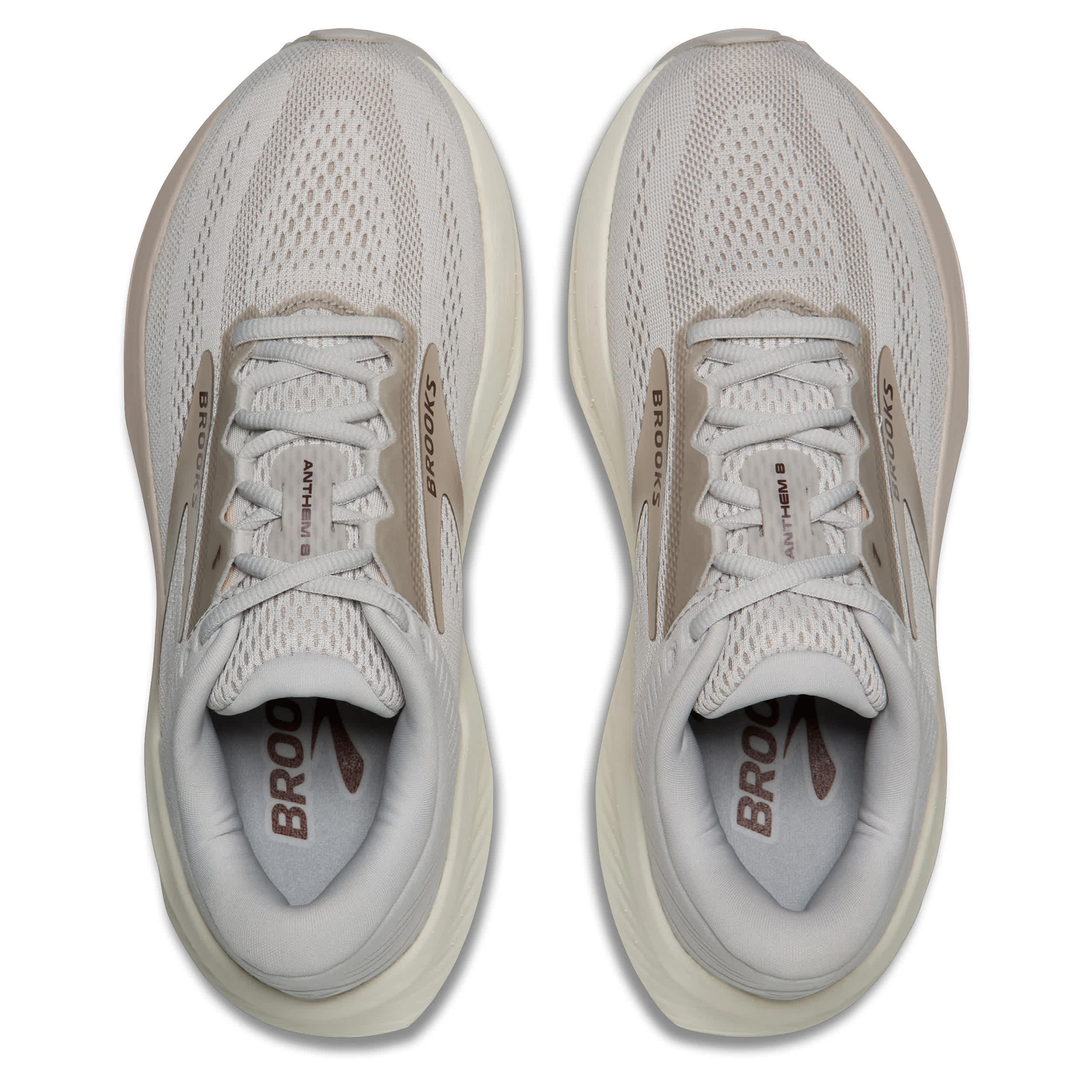 BROOKS-WOMENS ANTHEM 8 RUNNING SHOE-PALE GREY & TAUPE
