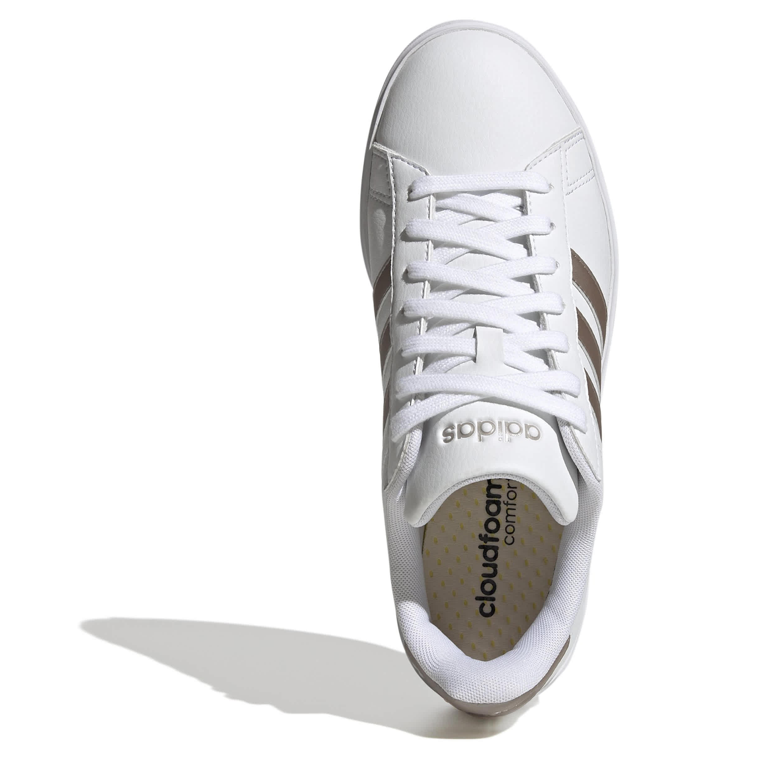 ADIDAS-WOMENS GRAND COURT 2.0 SNEAKER-WHITE & GREY