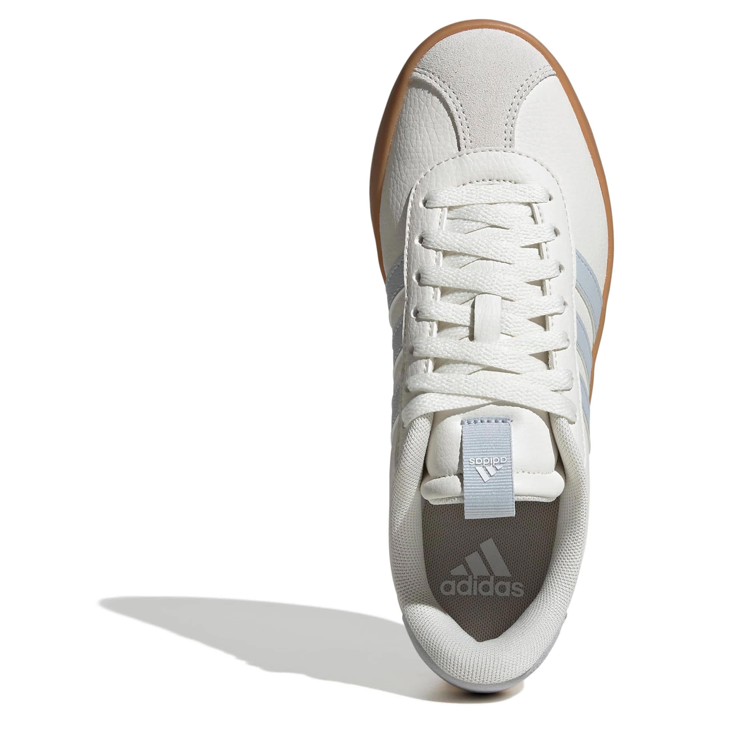 ADIDAS-WOMENS VL COURT 3.0 SNEAKER-WHITE & BROWN