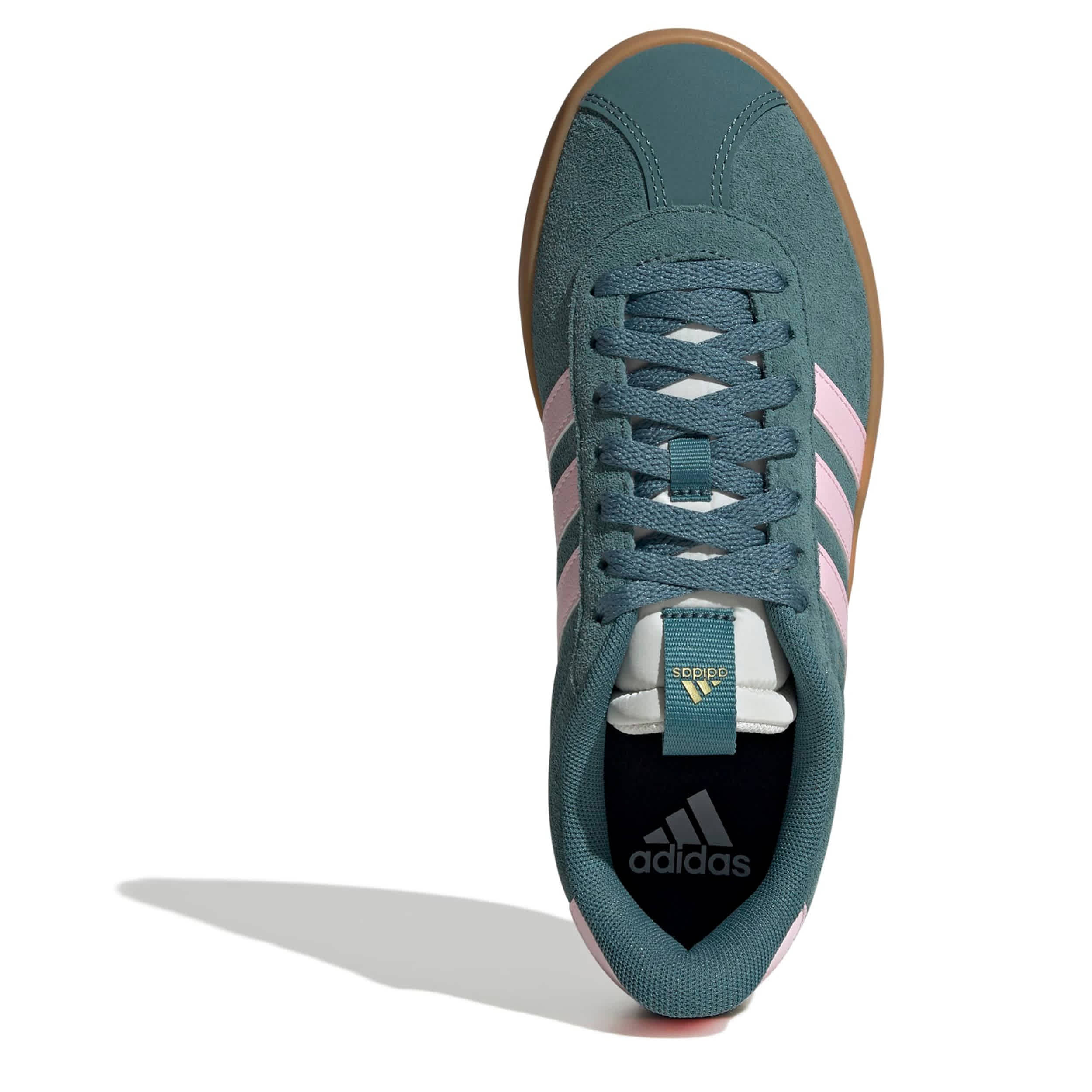 ADIDAS-WOMENS VL COURT 3.0 SNEAKER-TEAL & PINK
