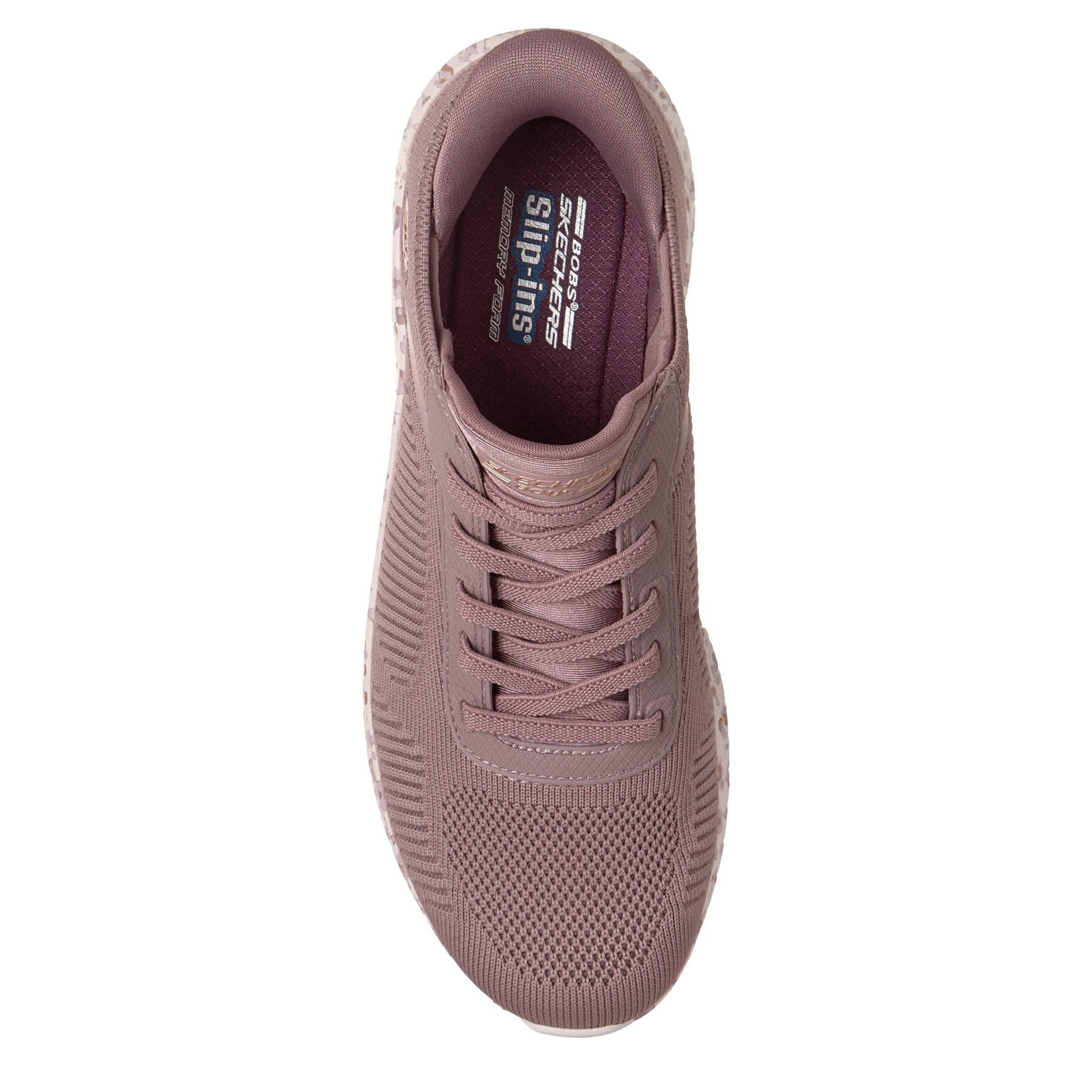 SKECHERS-WOMENS SLIP-INS SQUAD CHAOS SNEAKER-MAUVE & FLORAL