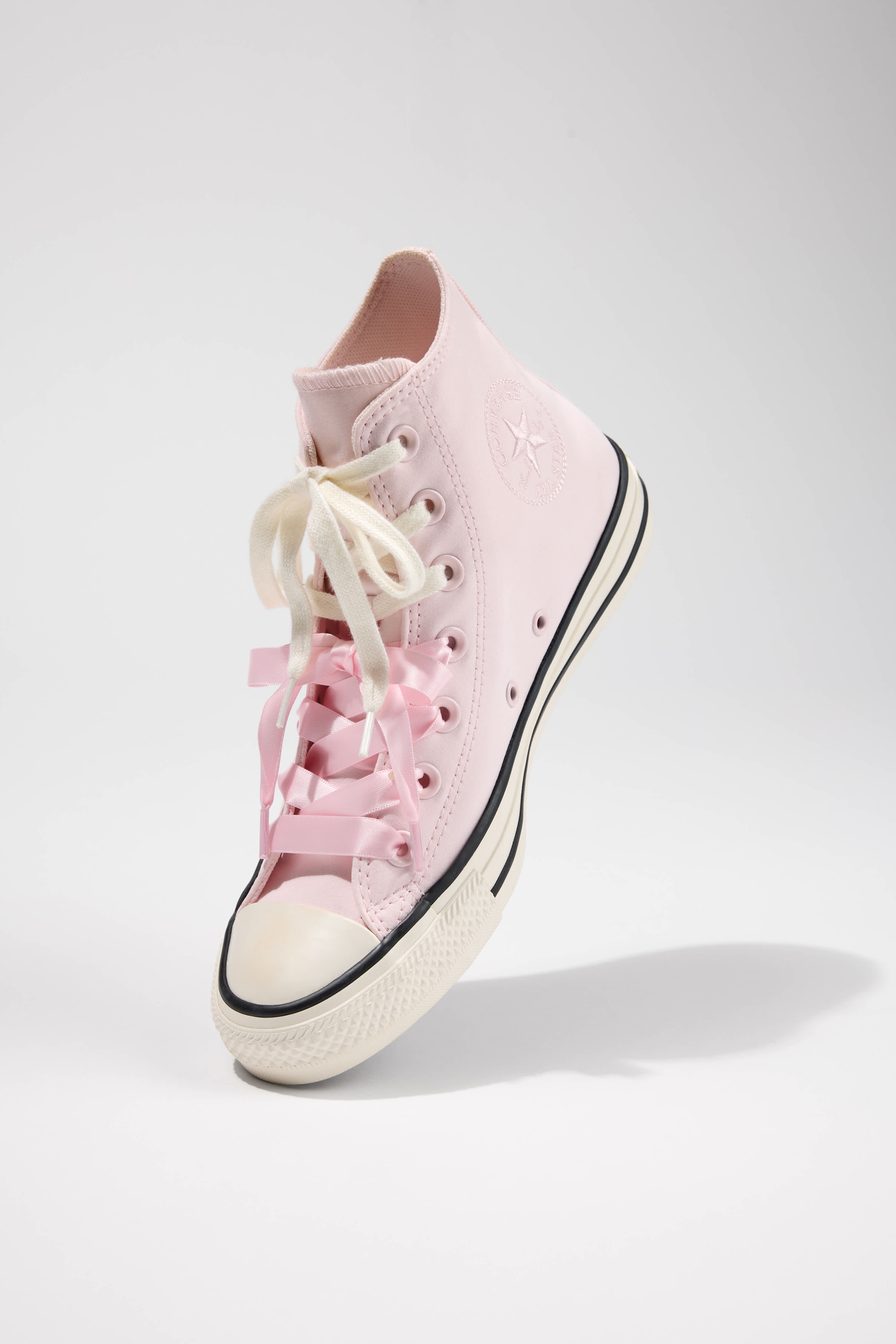 CONVERSE-WOMENS CHUCK TAYLOR ALL STAR HIGH TOP SNEAKER-PALE PINK & OFF WHITE