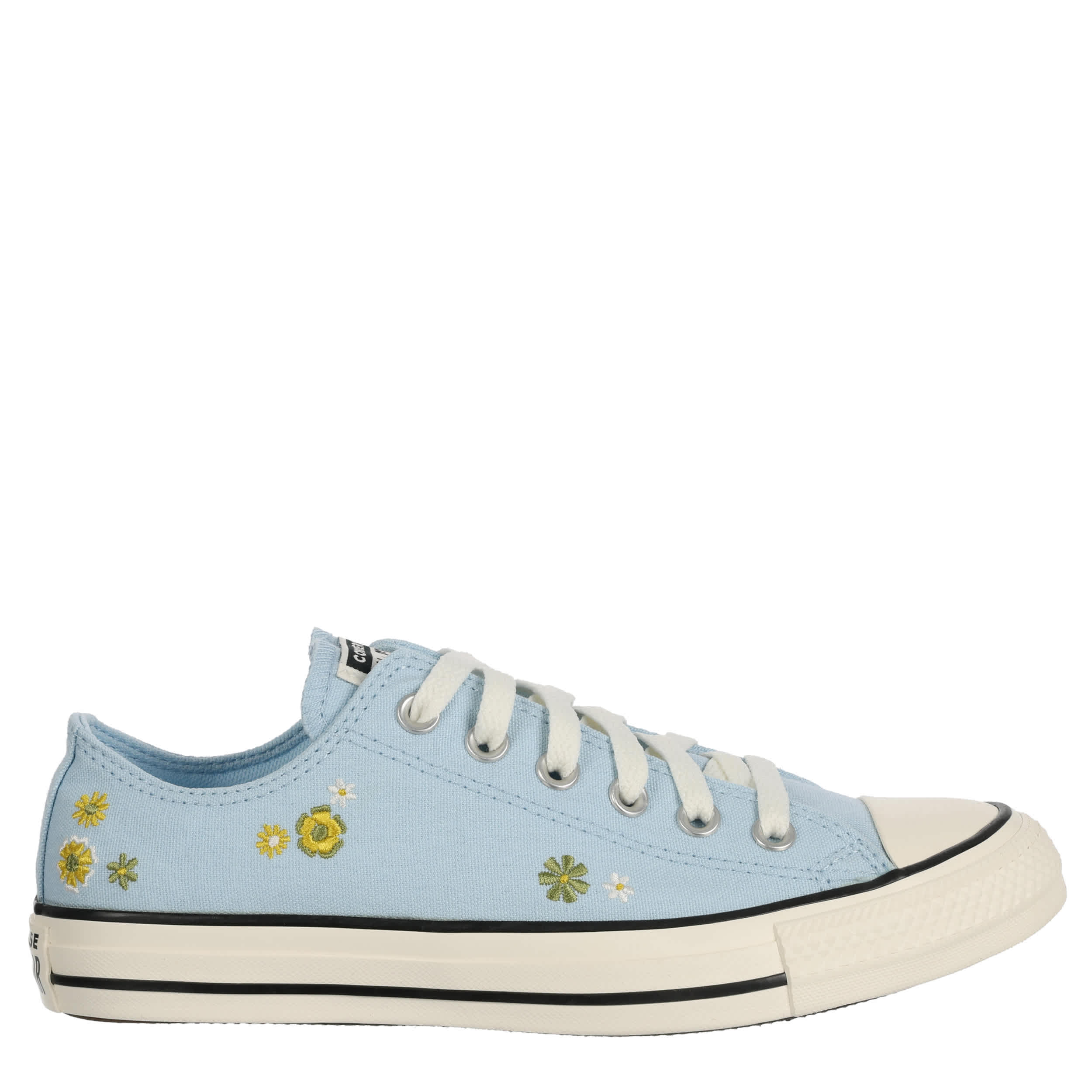 CONVERSE-WOMENS CHUCK TAYLOR ALL STAR LOW TOP SNEAKER-LIGHT BLUE & FLORAL