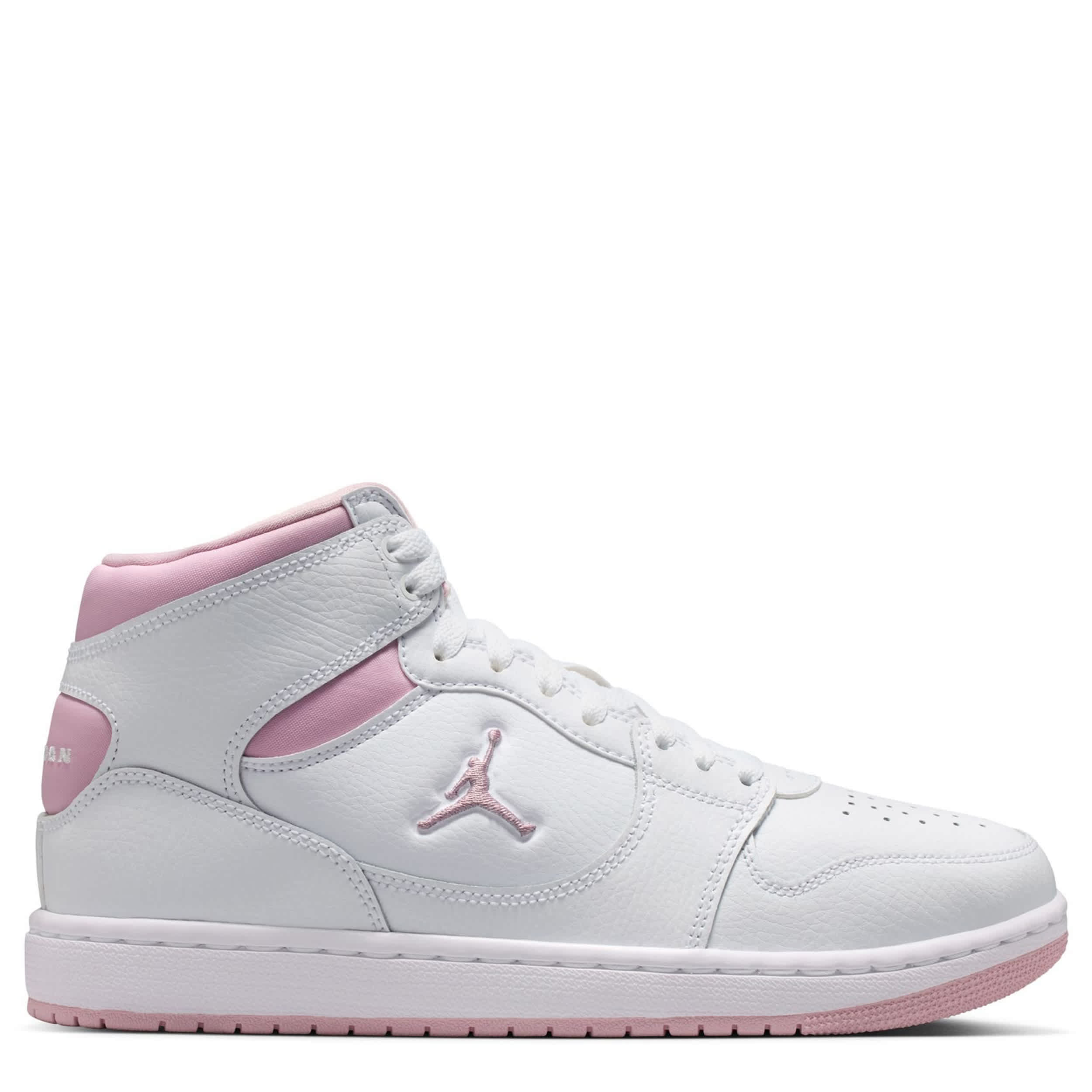 JORDAN-WOMENS COURT CONNECT MID SNEAKER-WHITE & PINK