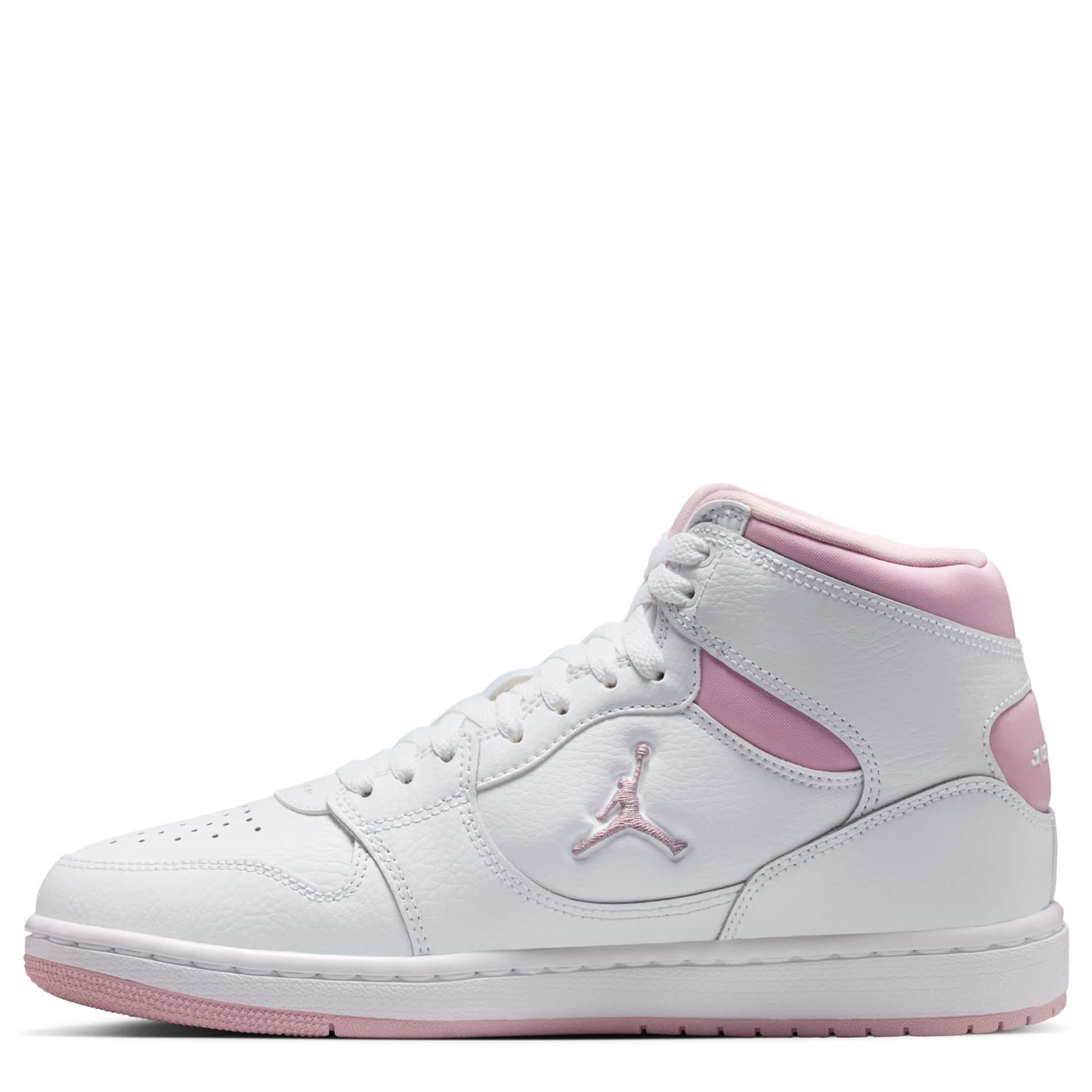 JORDAN-WOMENS COURT CONNECT MID SNEAKER-WHITE & PINK