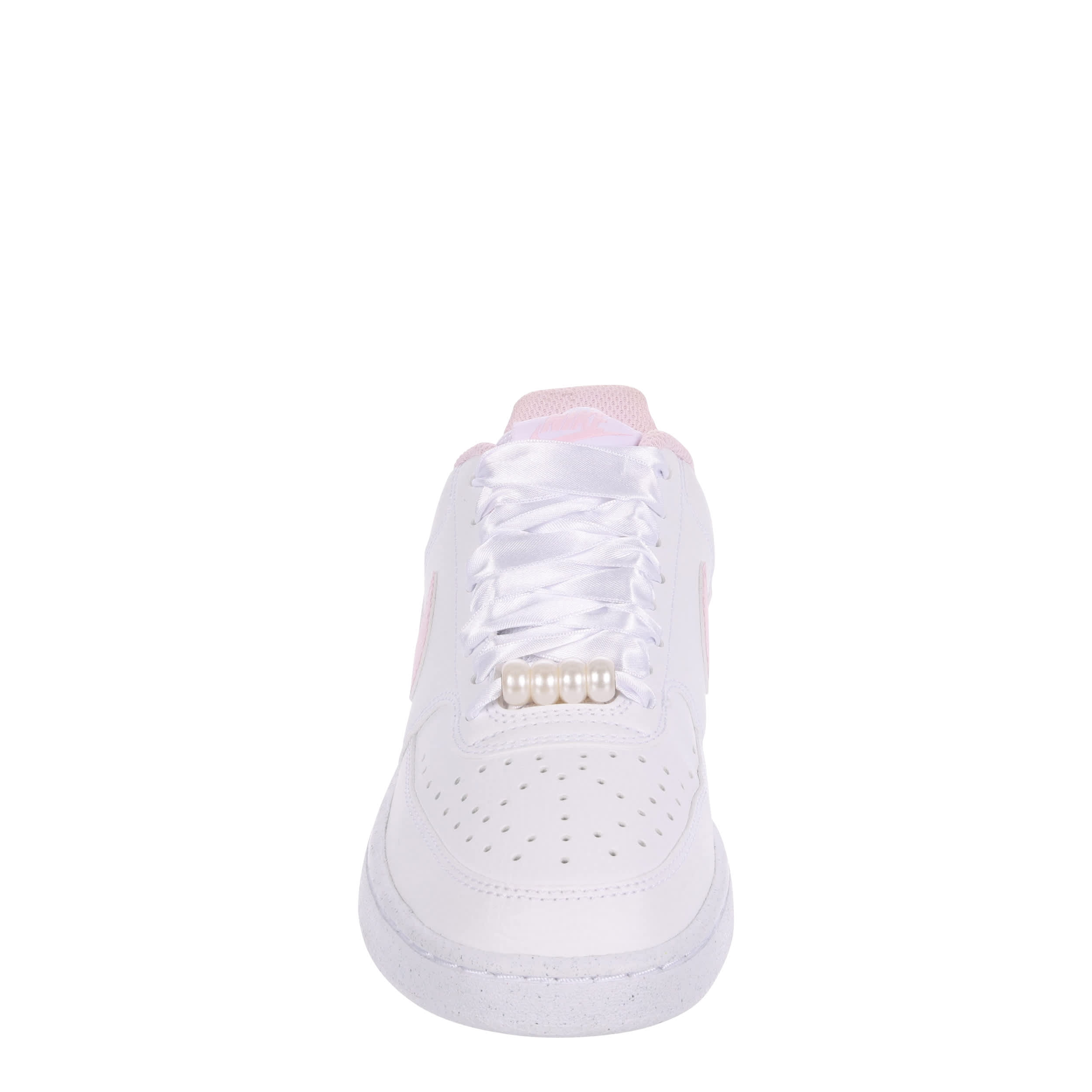 NIKE-WOMENS COURT VISION LOW SNEAKER-WHITE & PINK