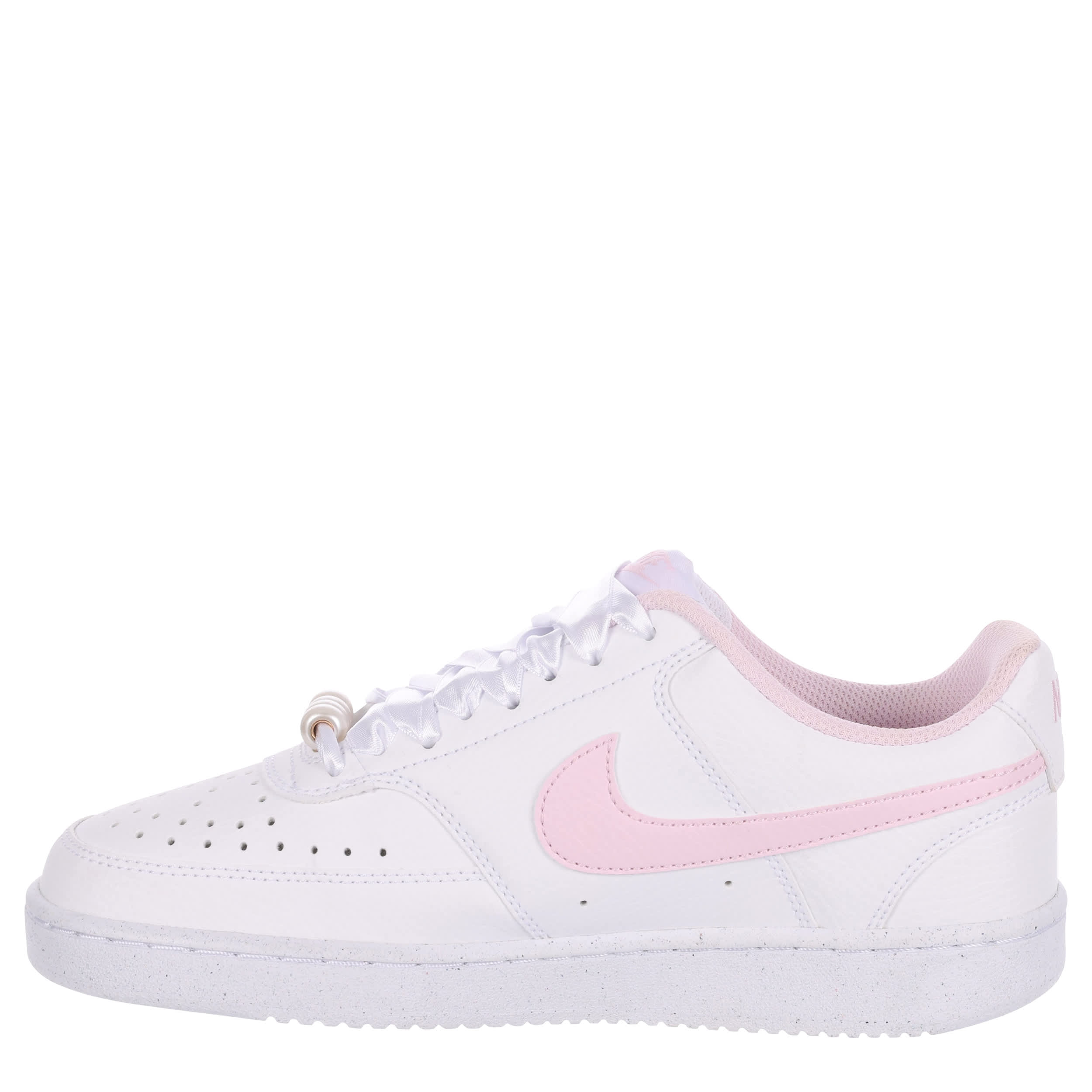 NIKE-WOMENS COURT VISION LOW SNEAKER-WHITE & PINK