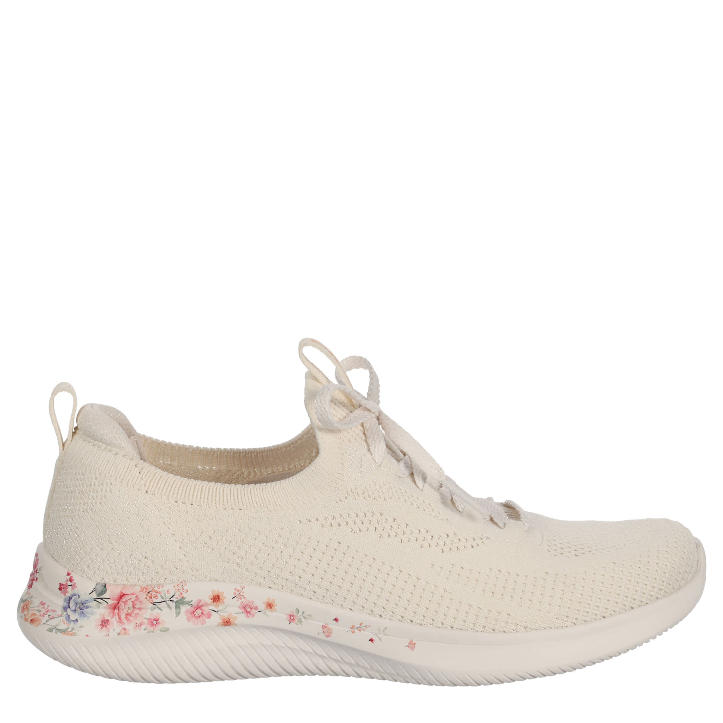 SKECHERS-WOMENS ULTRA FLEX 4.0 RUNNING SHOE-NATURAL & FLORAL