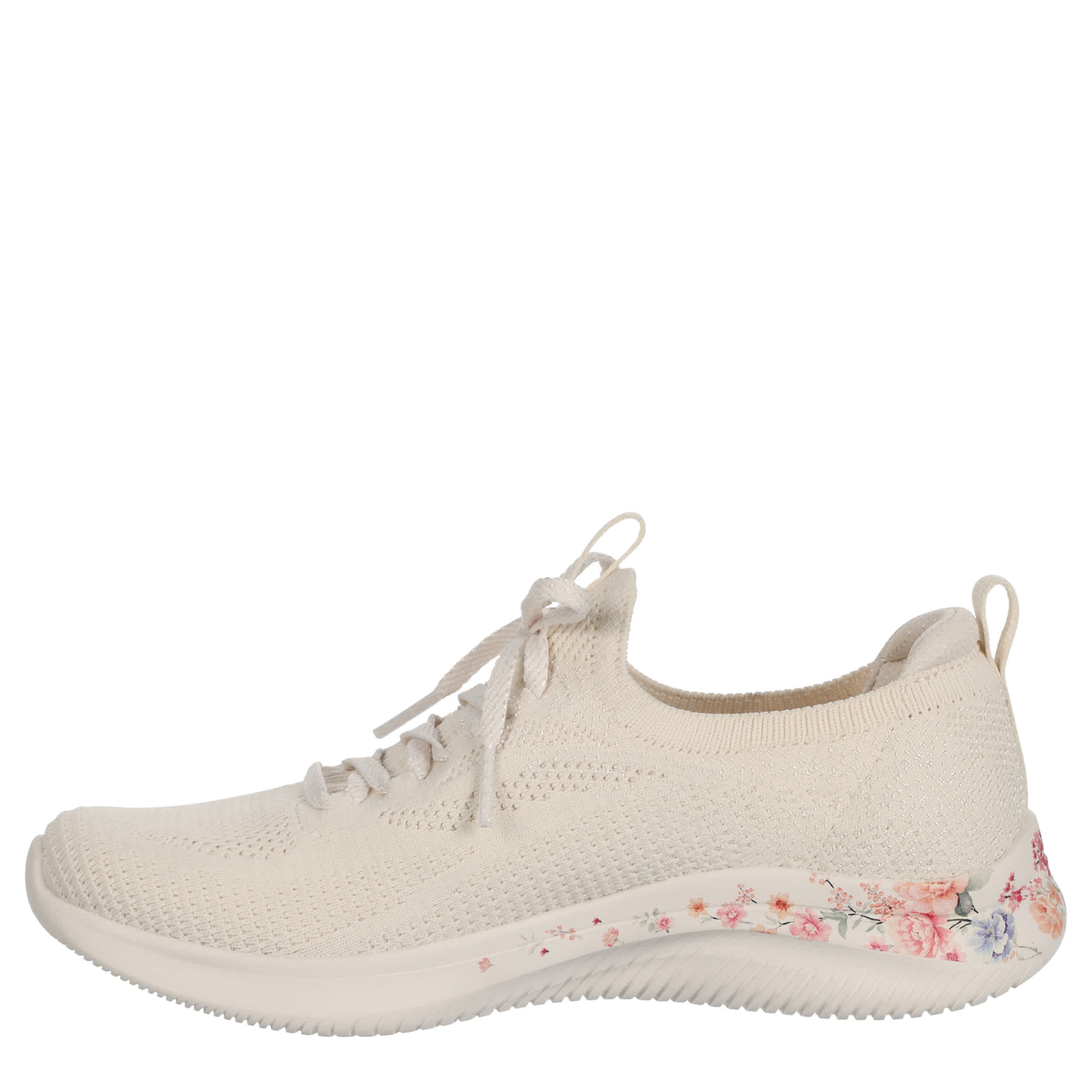 SKECHERS-WOMENS ULTRA FLEX 4.0 RUNNING SHOE-NATURAL & FLORAL