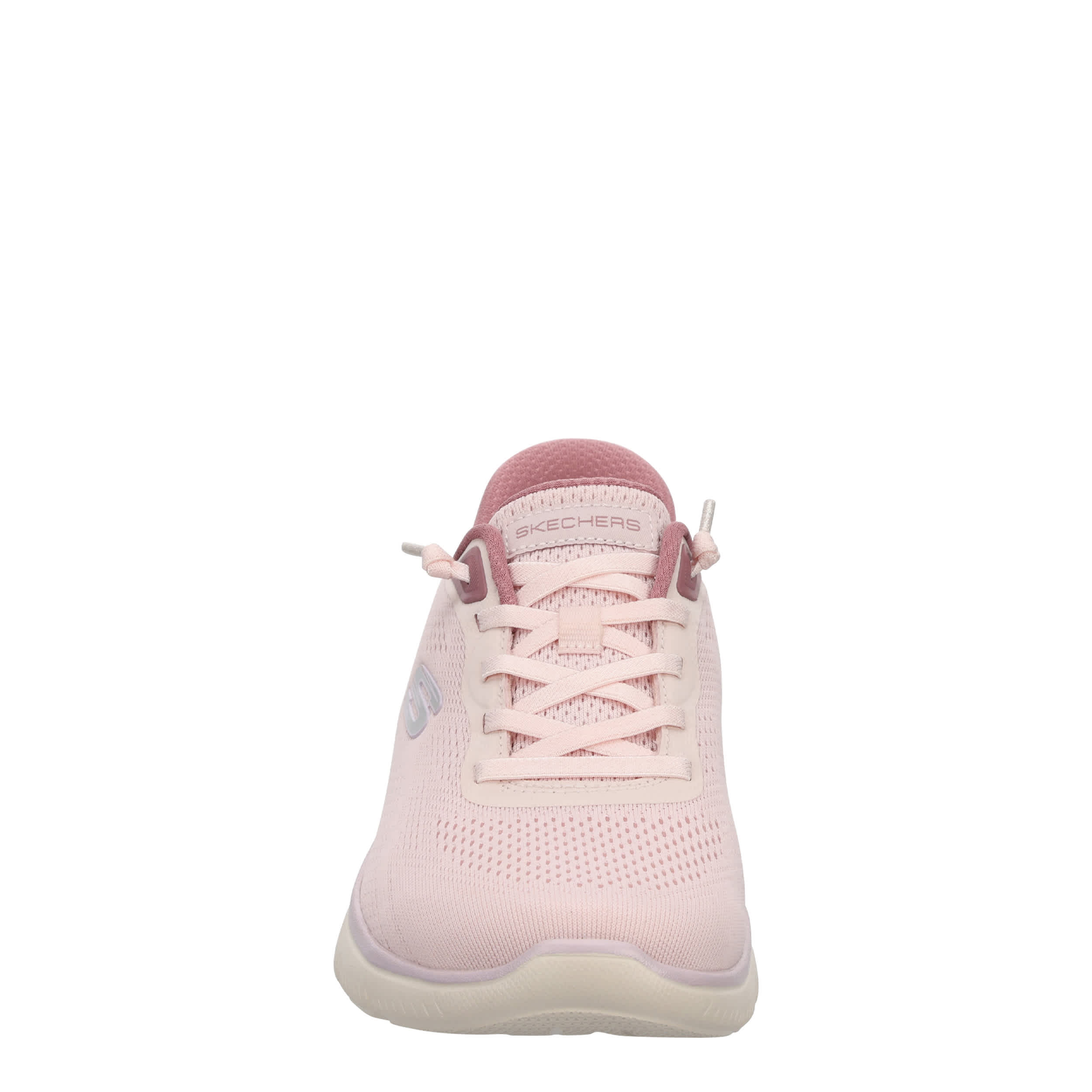 SKECHERS-WOMENS SLIP-INS SUMMITS RUNNING SHOE-MAUVE & PALE PINK