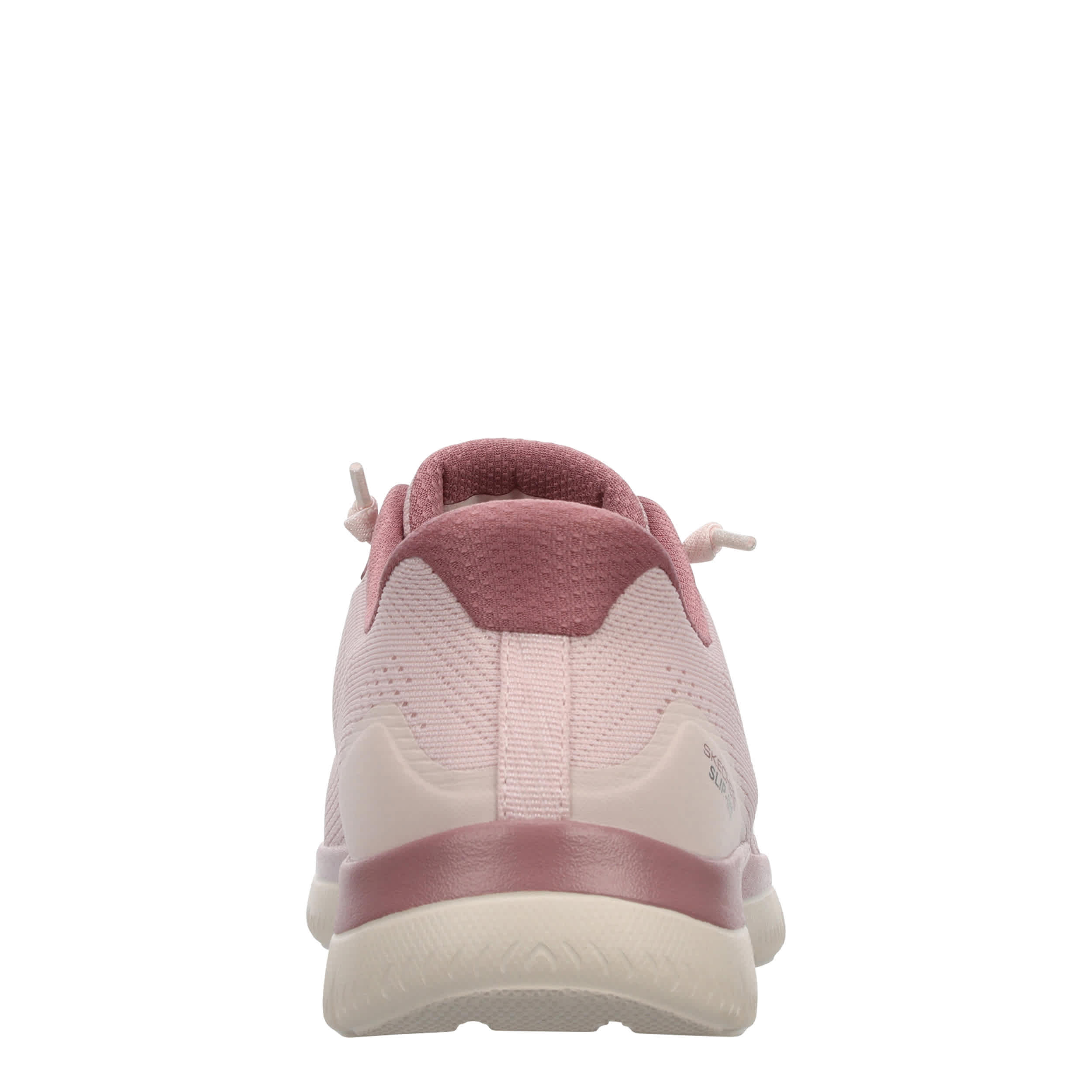 SKECHERS-WOMENS SLIP-INS SUMMITS RUNNING SHOE-MAUVE & PALE PINK