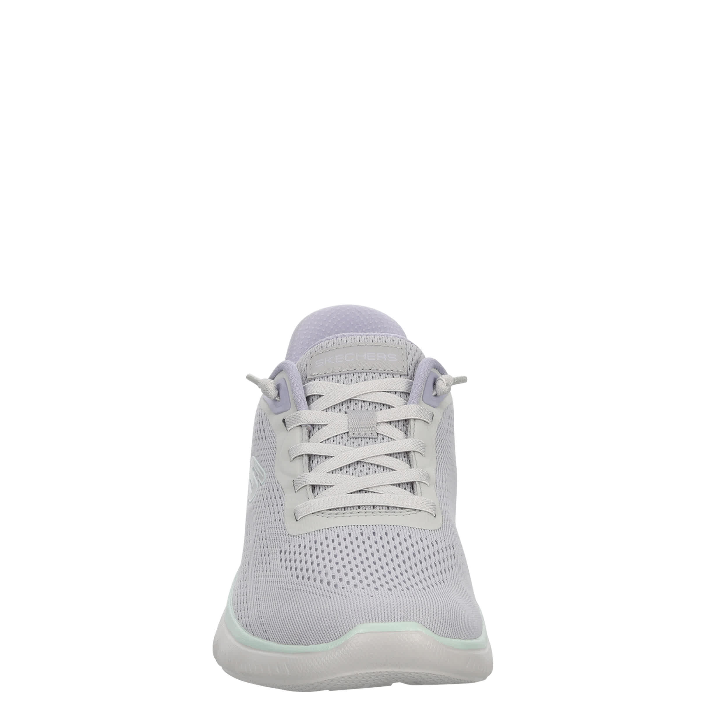 SKECHERS-WOMENS SLIP-INS SUMMITS RUNNING SHOE-GREY & LILAC