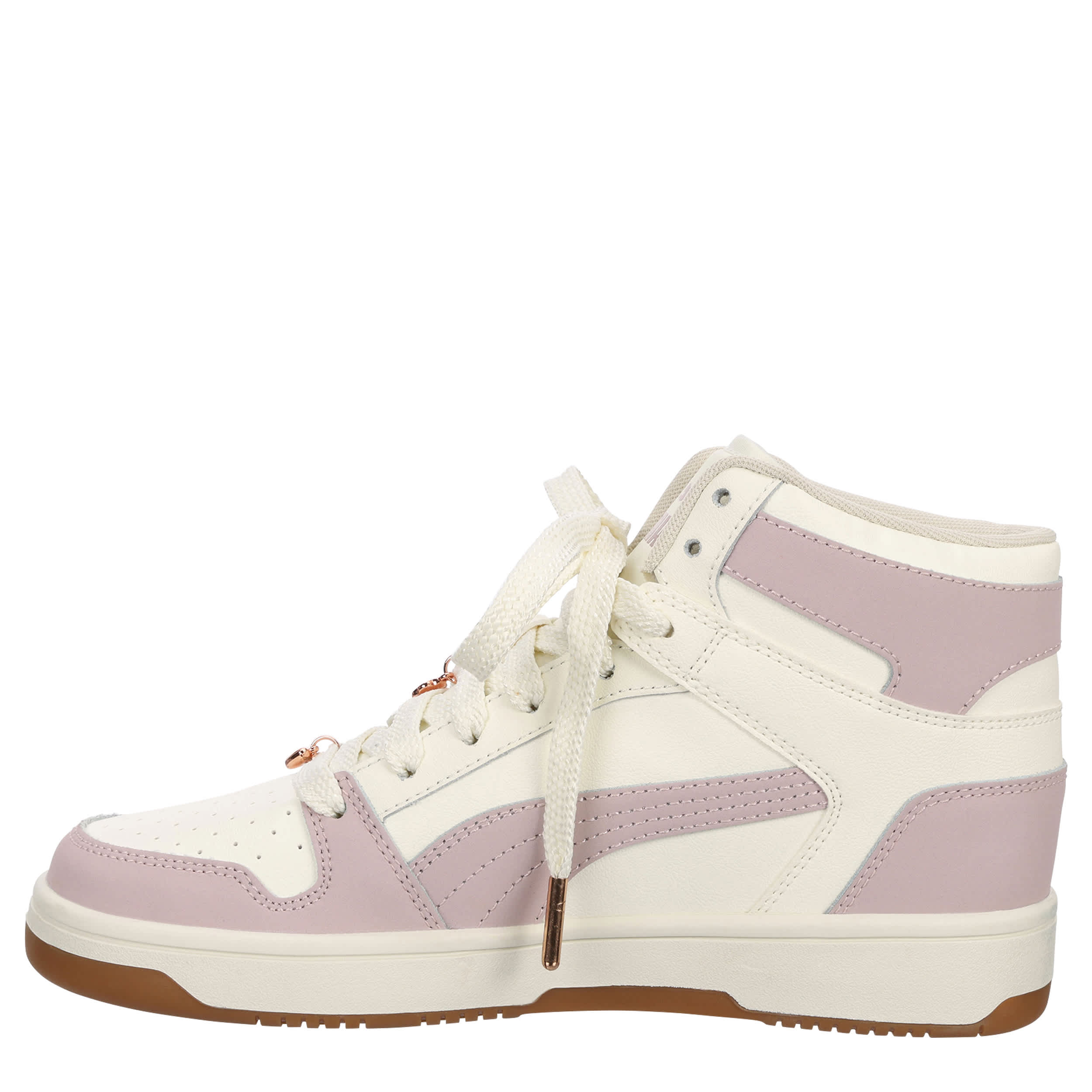 PUMA-WOMENS REBOUND LAYUP SNEAKER-MAUVE & OFF WHITE