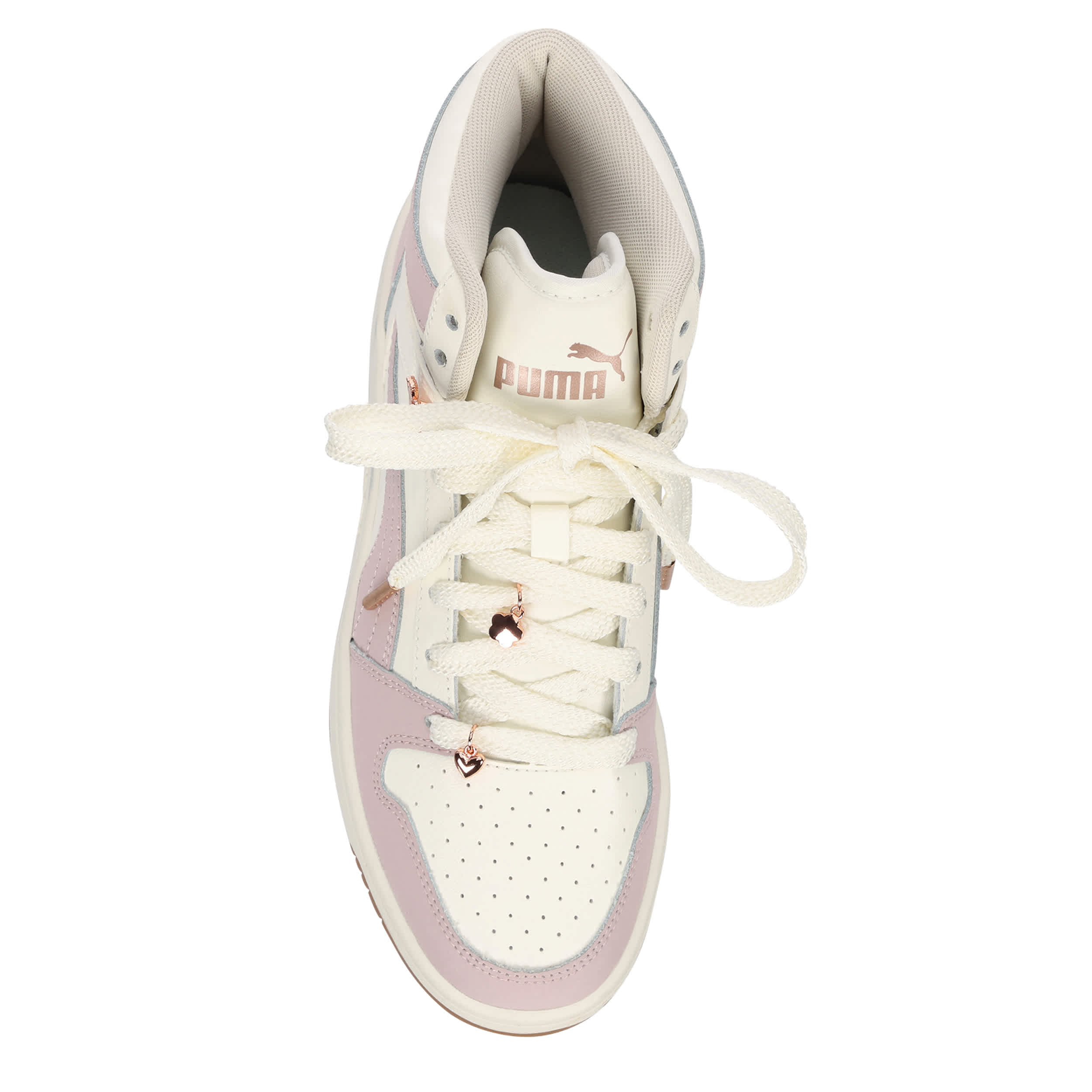 PUMA-WOMENS REBOUND LAYUP SNEAKER-MAUVE & OFF WHITE