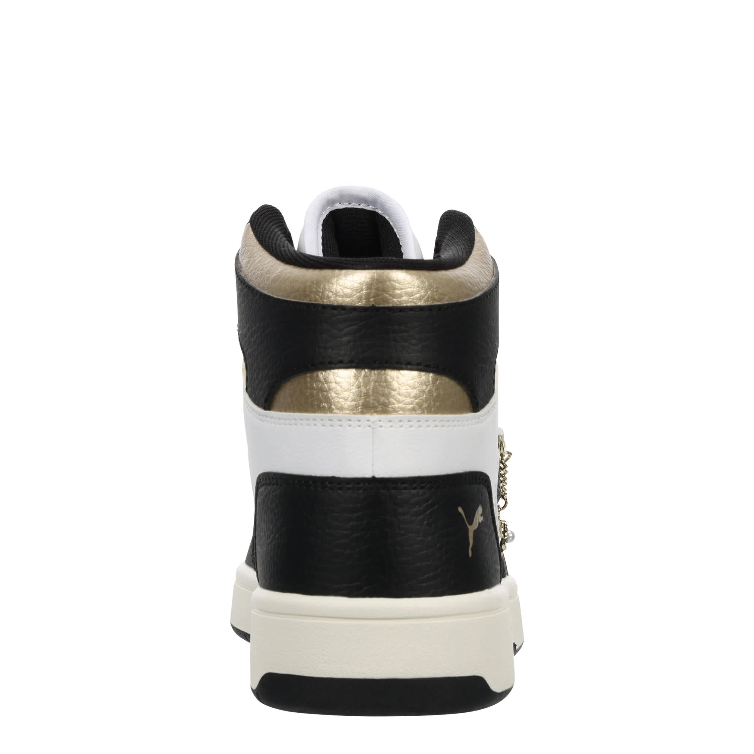 PUMA-WOMENS REBOUND LAYUP SNEAKER-BLACK & GOLD