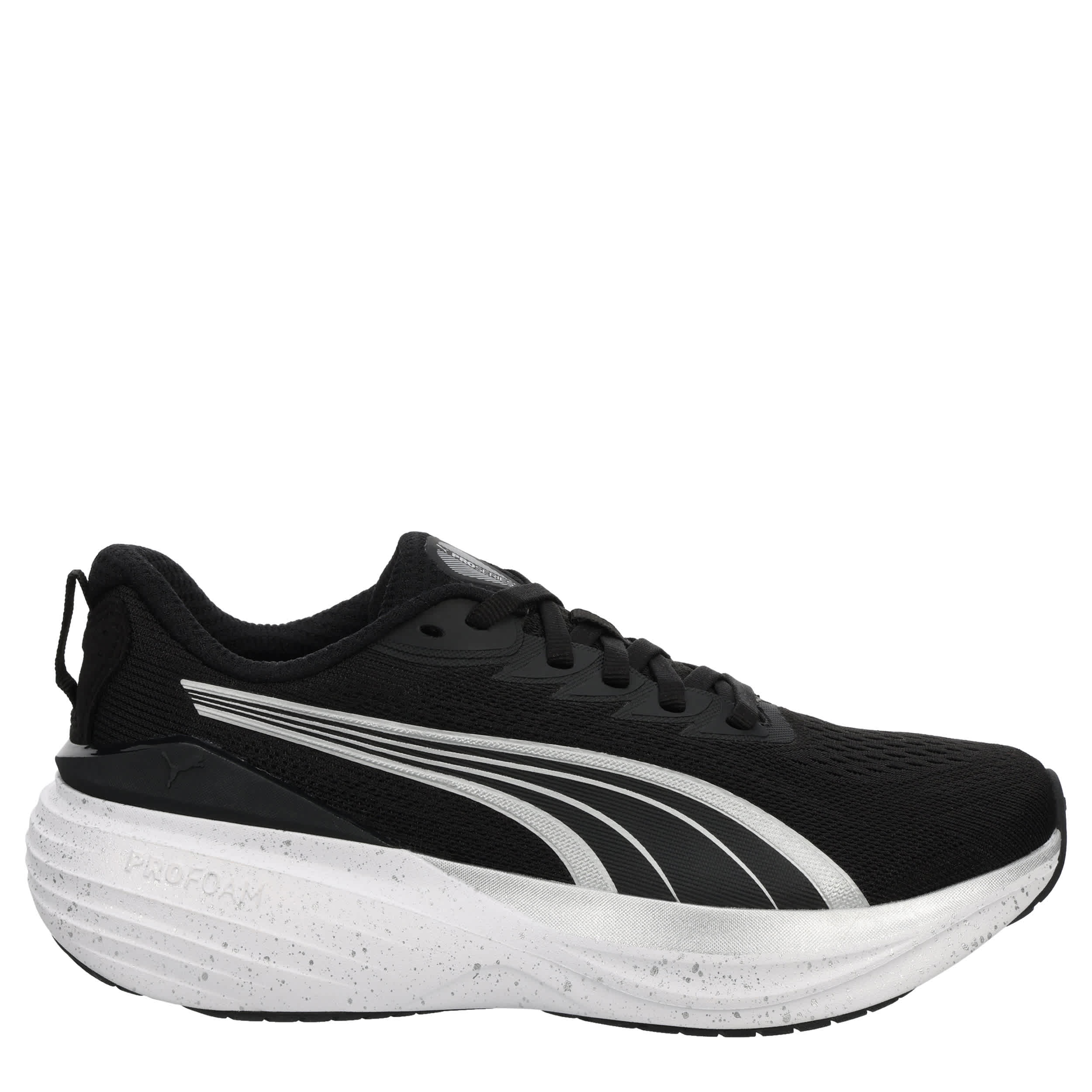 PUMA-WOMENS SCEND PRO RUNNING SHOE-BLACK & WHITE
