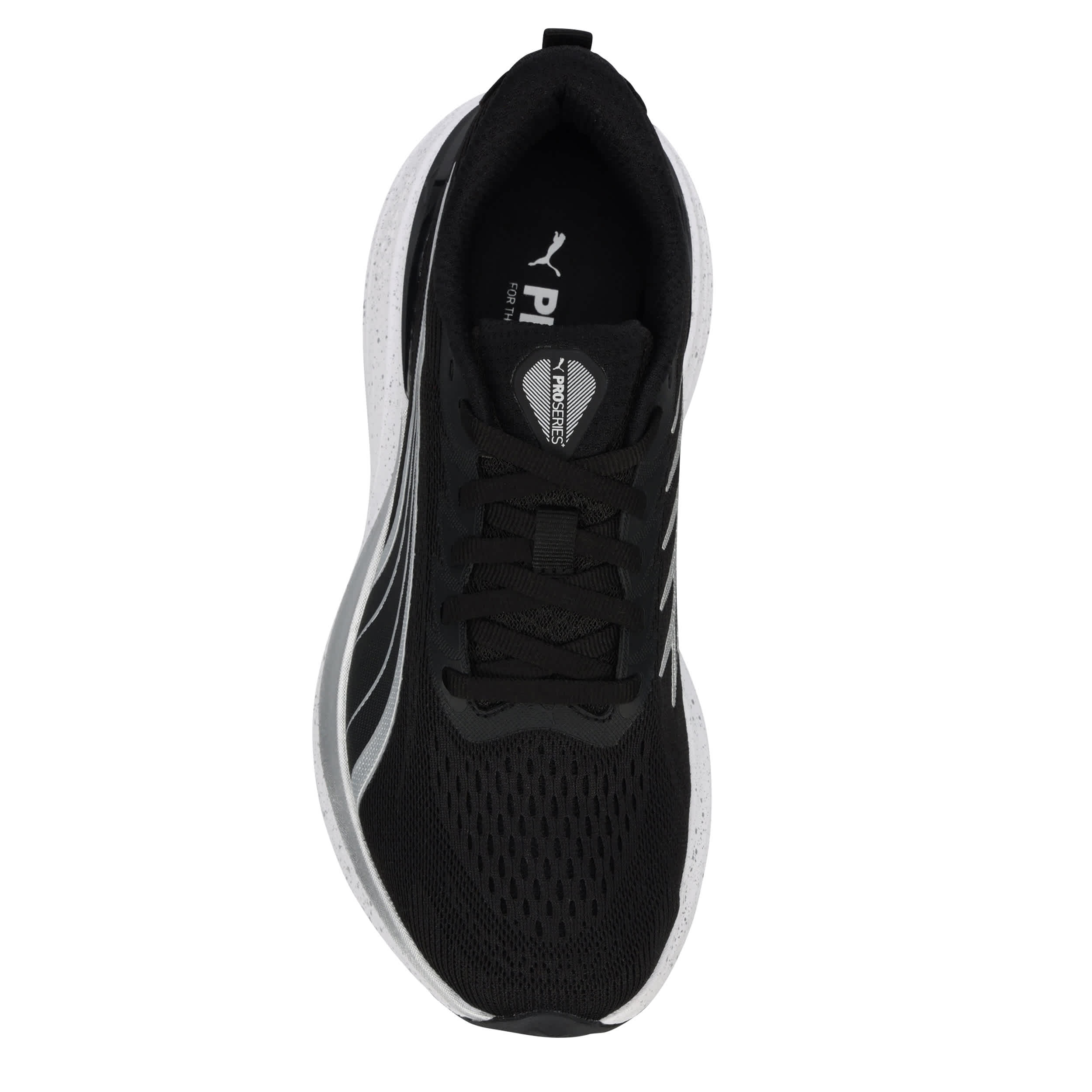 PUMA-WOMENS SCEND PRO RUNNING SHOE-BLACK & WHITE