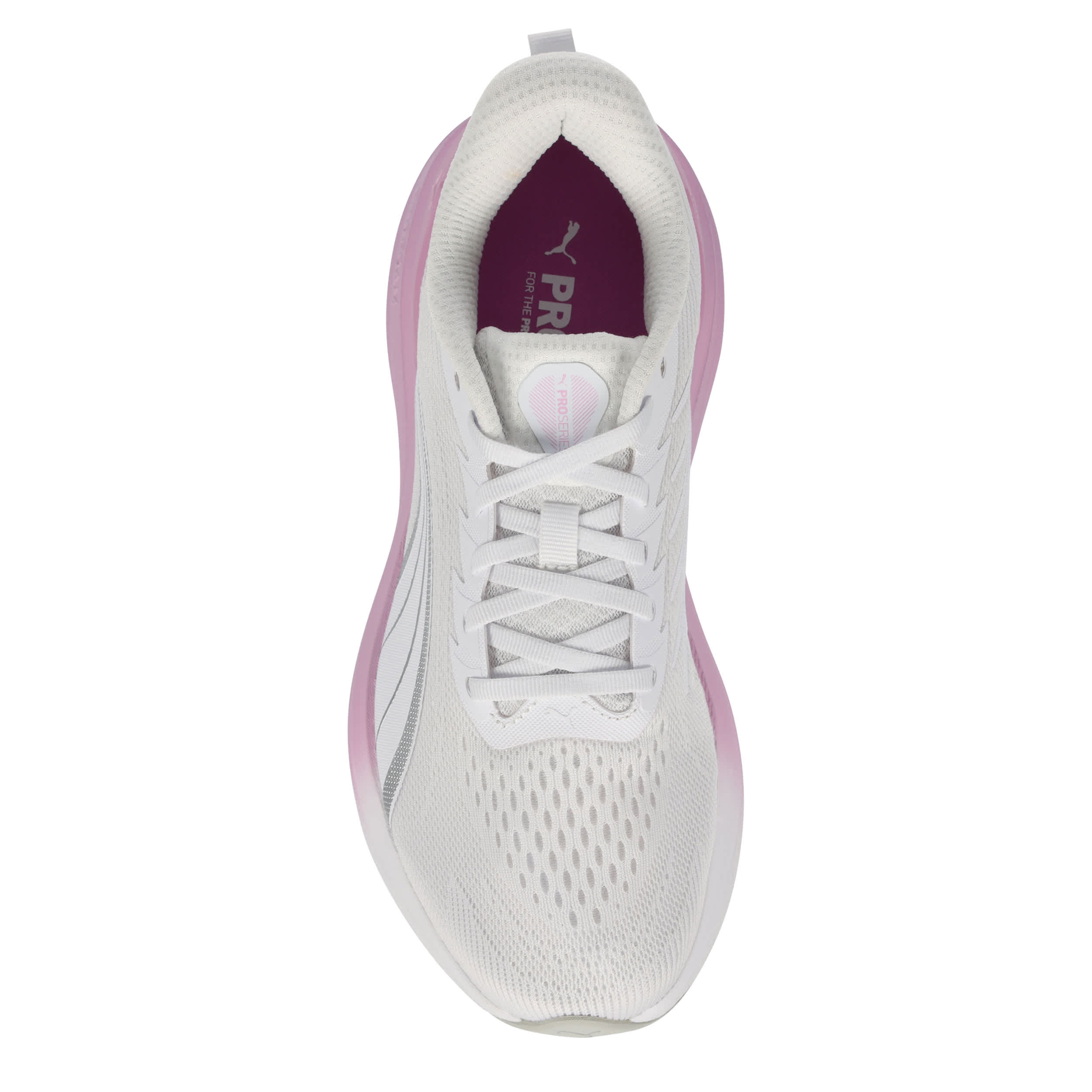 PUMA-WOMENS SCEND PRO RUNNING SHOE-WHITE & PINK