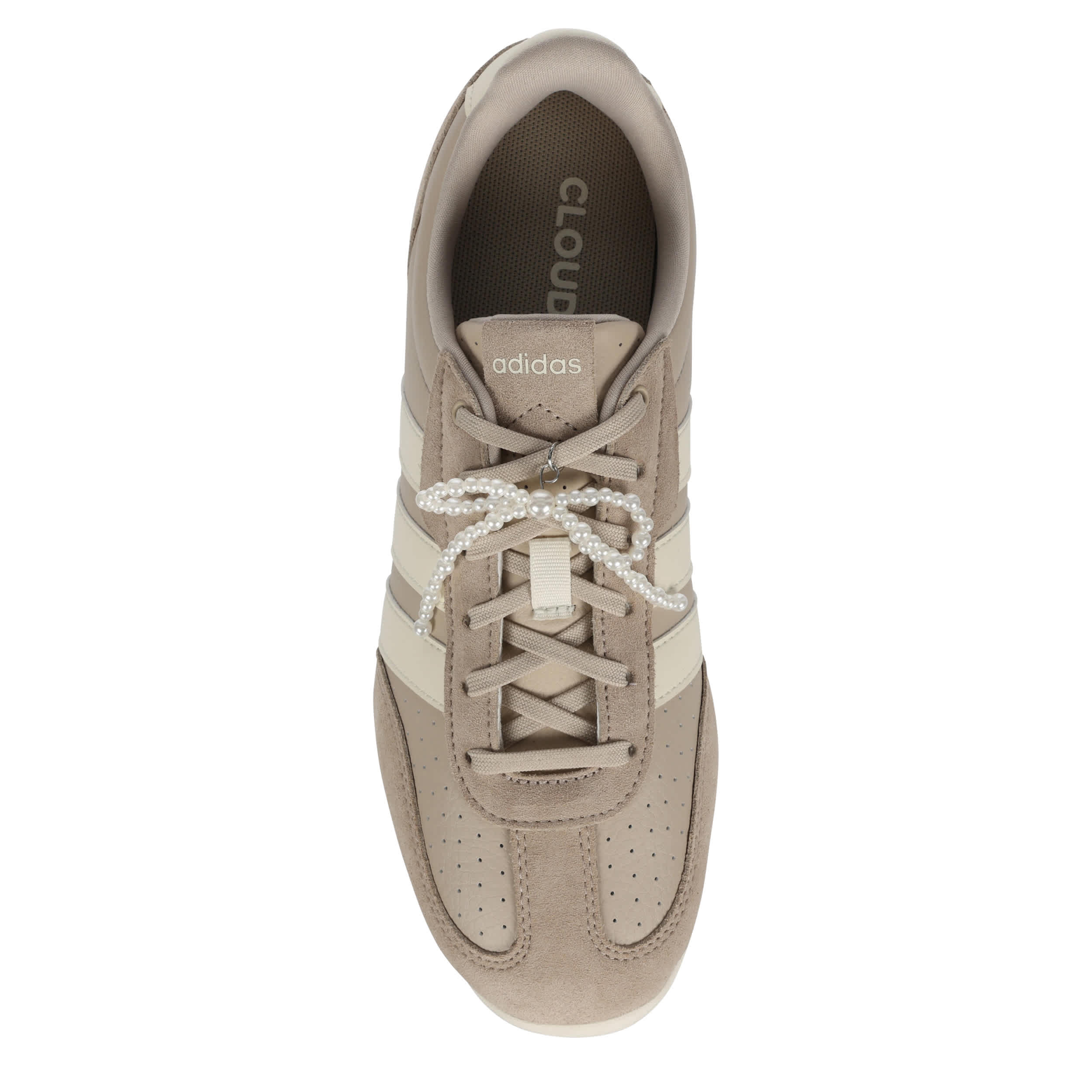 ADIDAS-WOMENS BARREDA LO SNEAKER-OFF WHITE & BEIGE