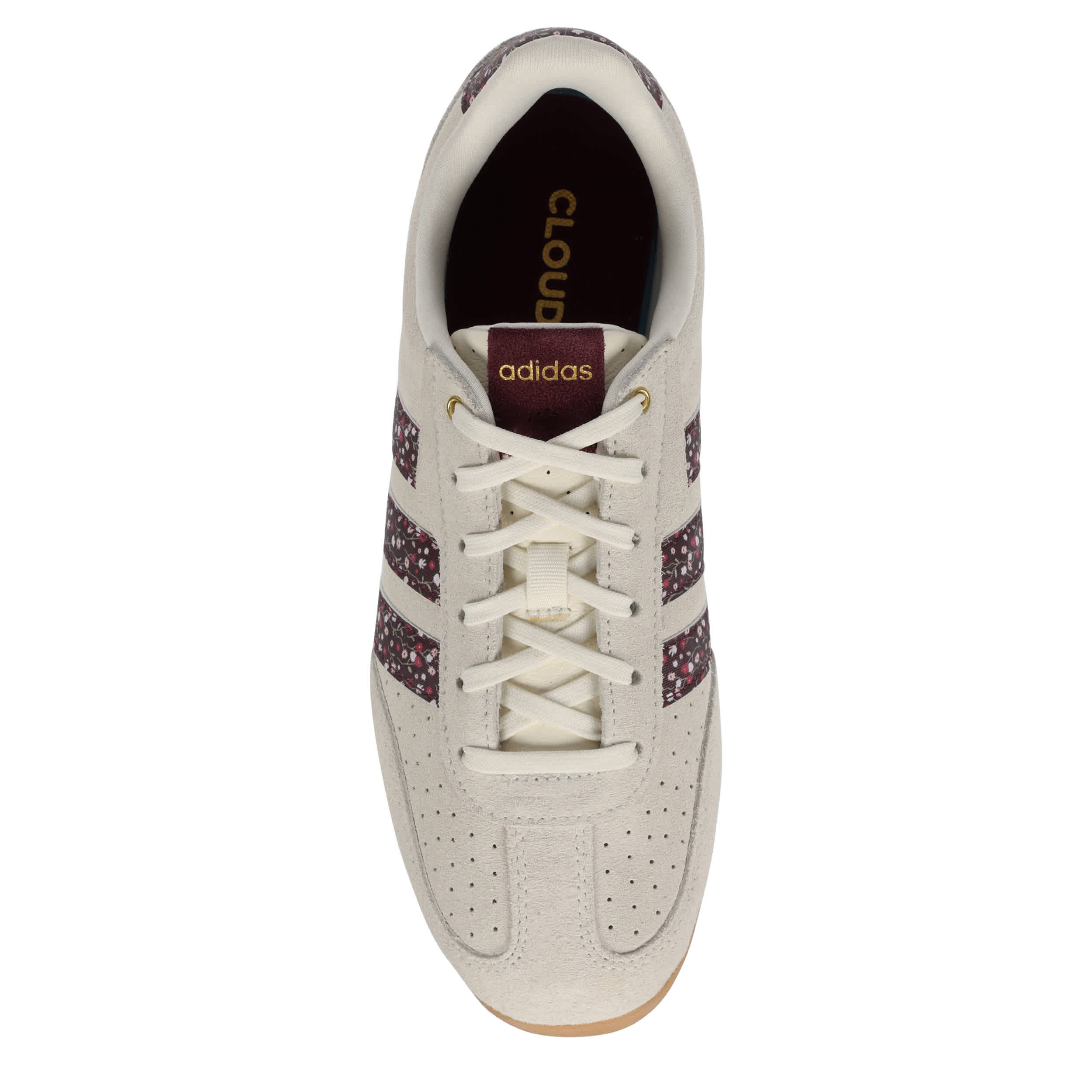 ADIDAS-WOMENS BARREDA LO SNEAKER-OFF WHITE & FLORAL