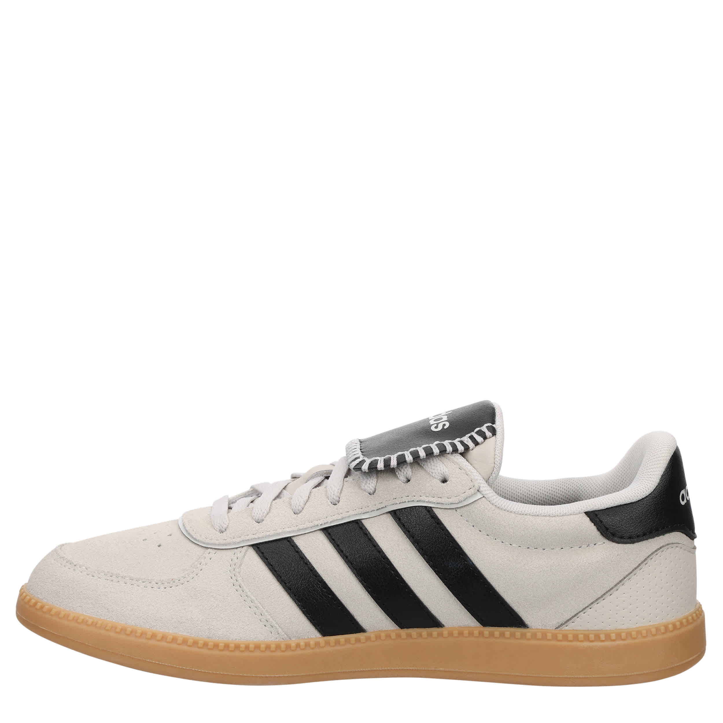 ADIDAS-WOMENS BREAKNET SLEEK LONG TONGUE SNEAKER-GREY & BLACK