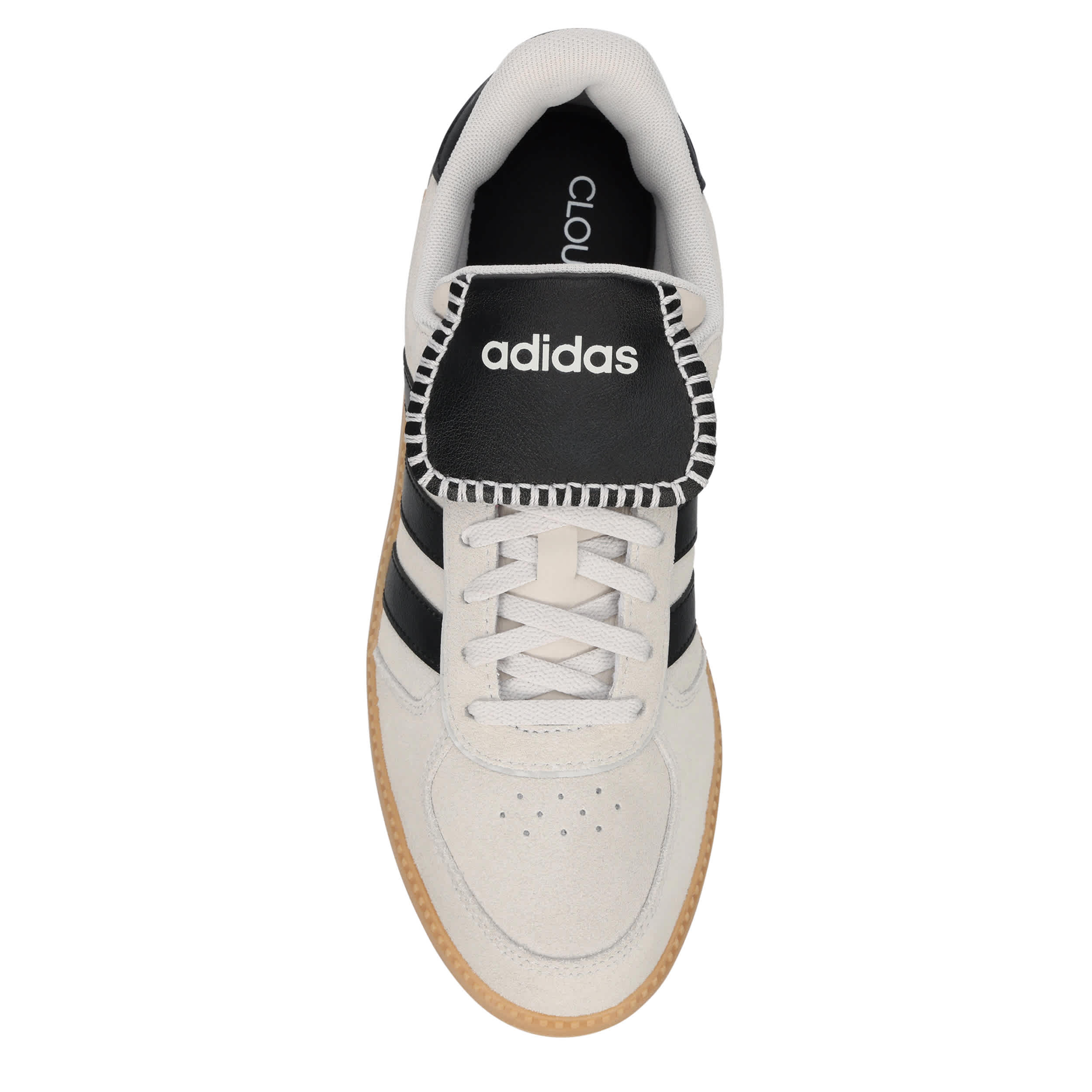 ADIDAS-WOMENS BREAKNET SLEEK LONG TONGUE SNEAKER-GREY & BLACK