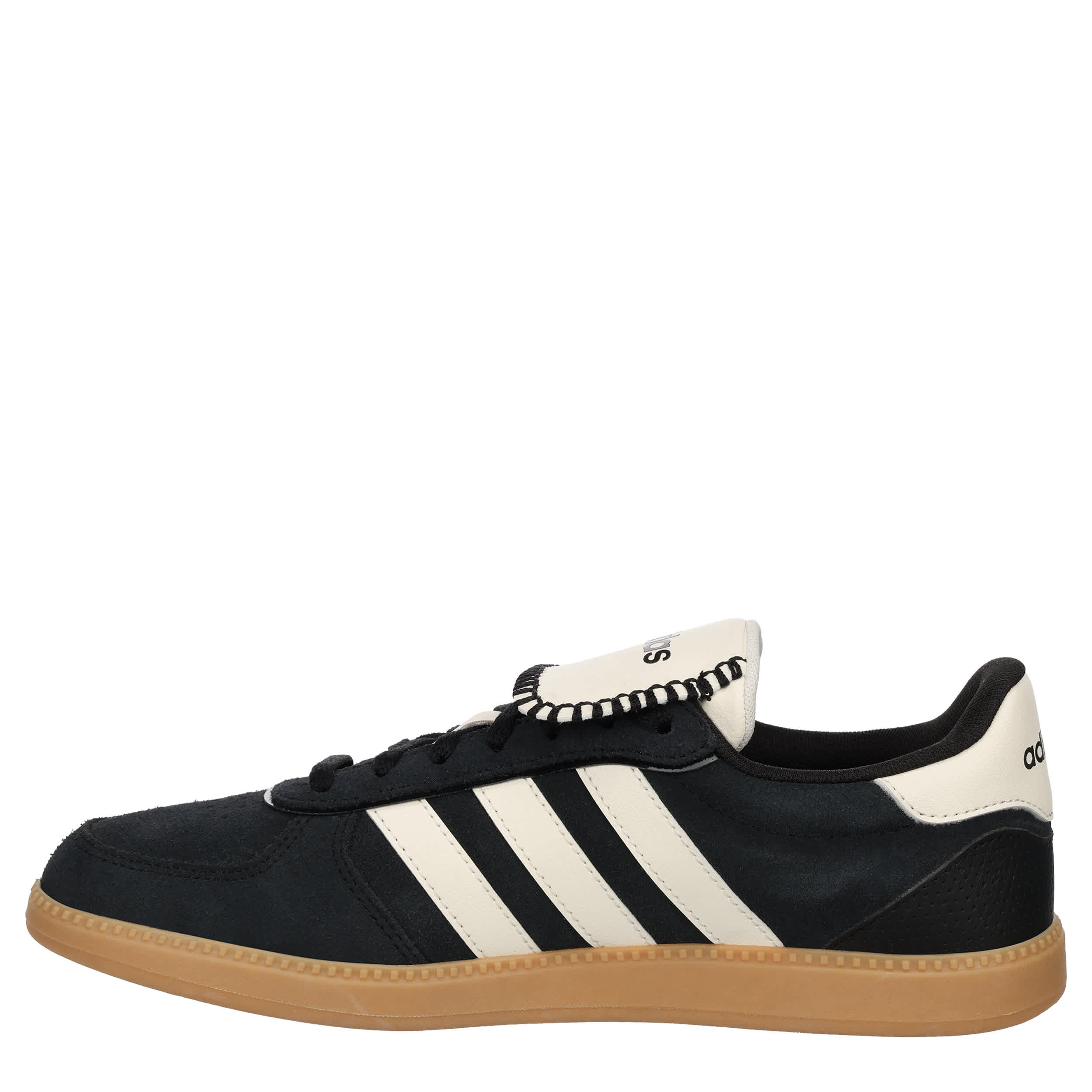 ADIDAS-WOMENS BREAKNET SLEEK LONG TONGUE SNEAKER-BLACK & OFF WHITE