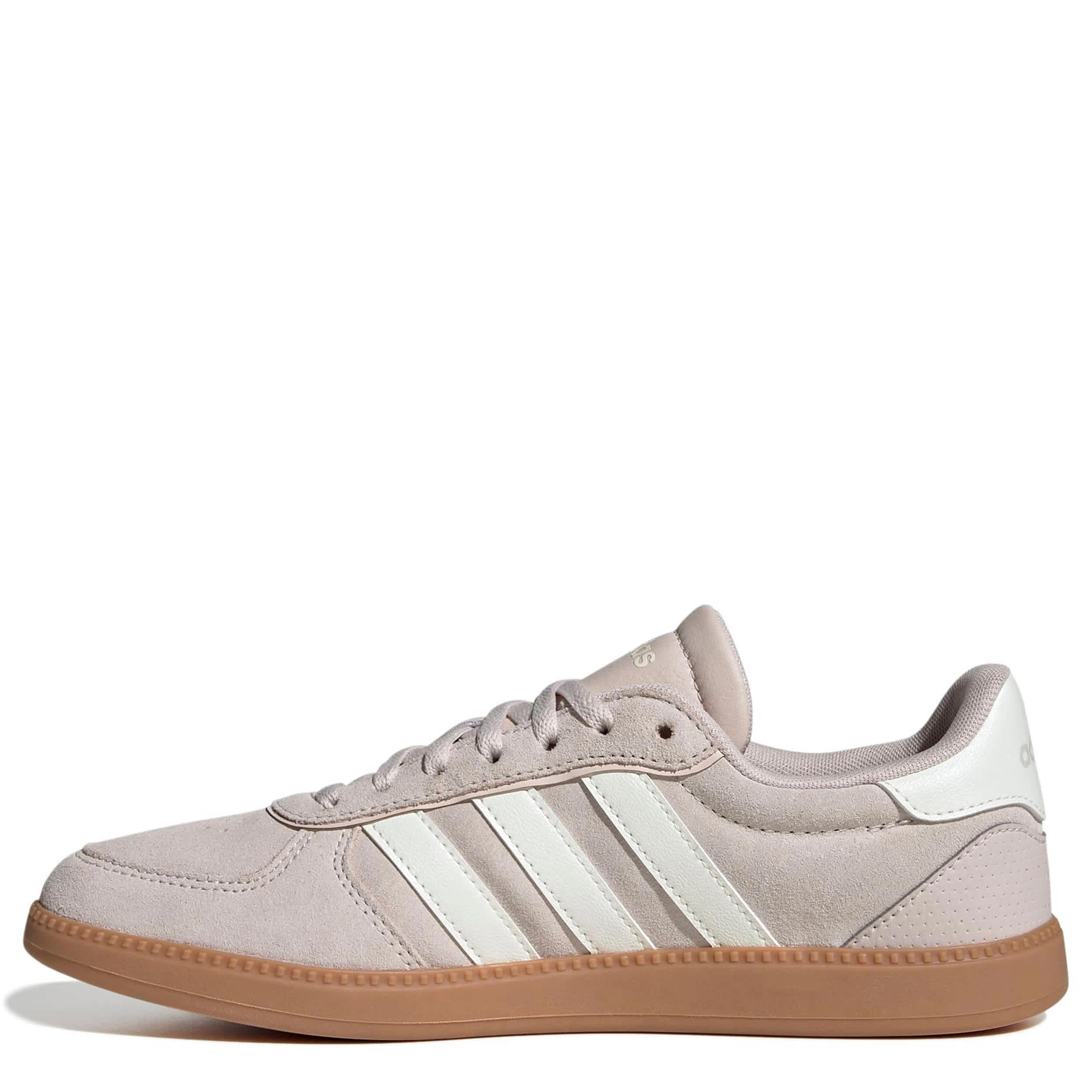 ADIDAS-WOMENS BREAKNET SLEEK SNEAKER-MAUVE & WHITE