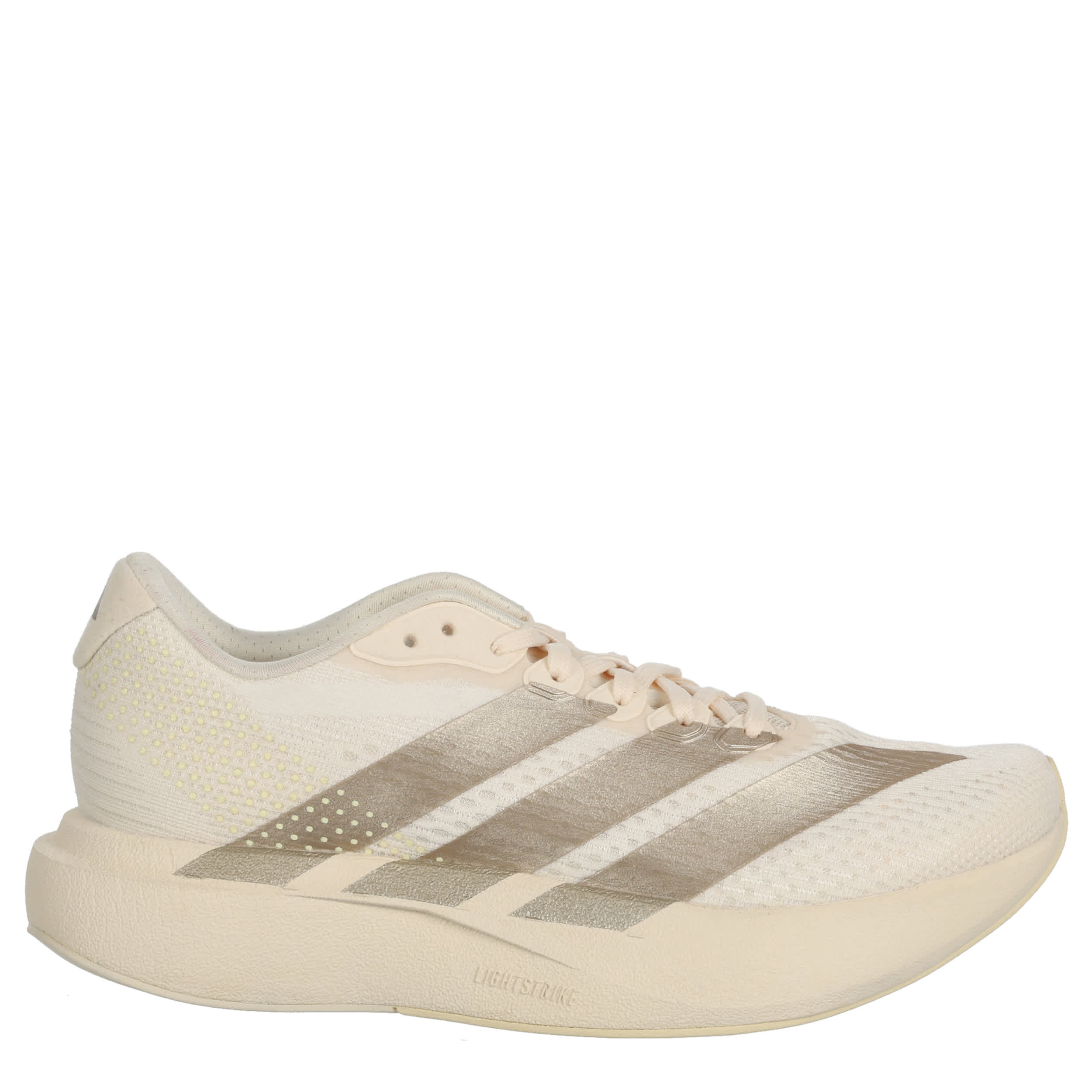 ADIDAS-WOMENS ADIZERO PACER RUNNING SHOE-OFF WHITE & CHAMPAGNE