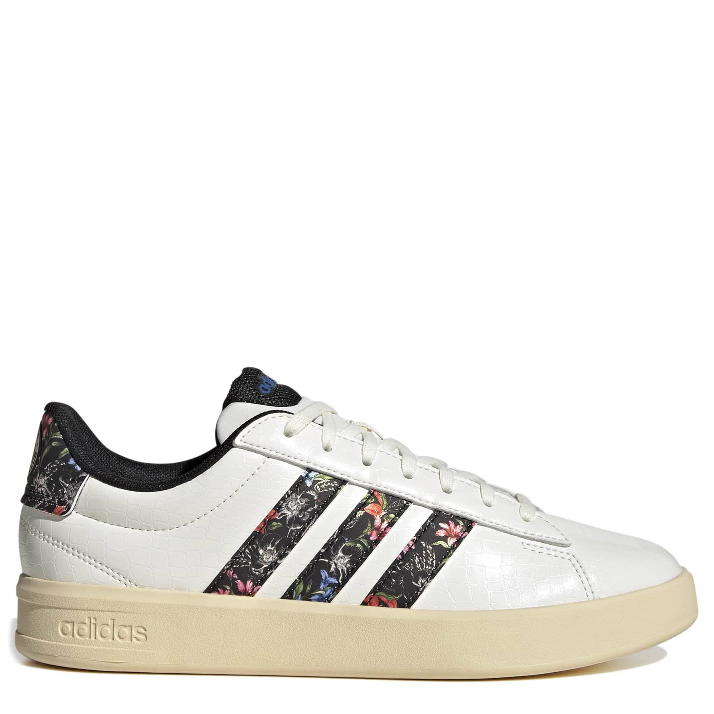 ADIDAS-WOMENS GRAND COURT 3.0 SNEAKER-OFF WHITE & FLORAL