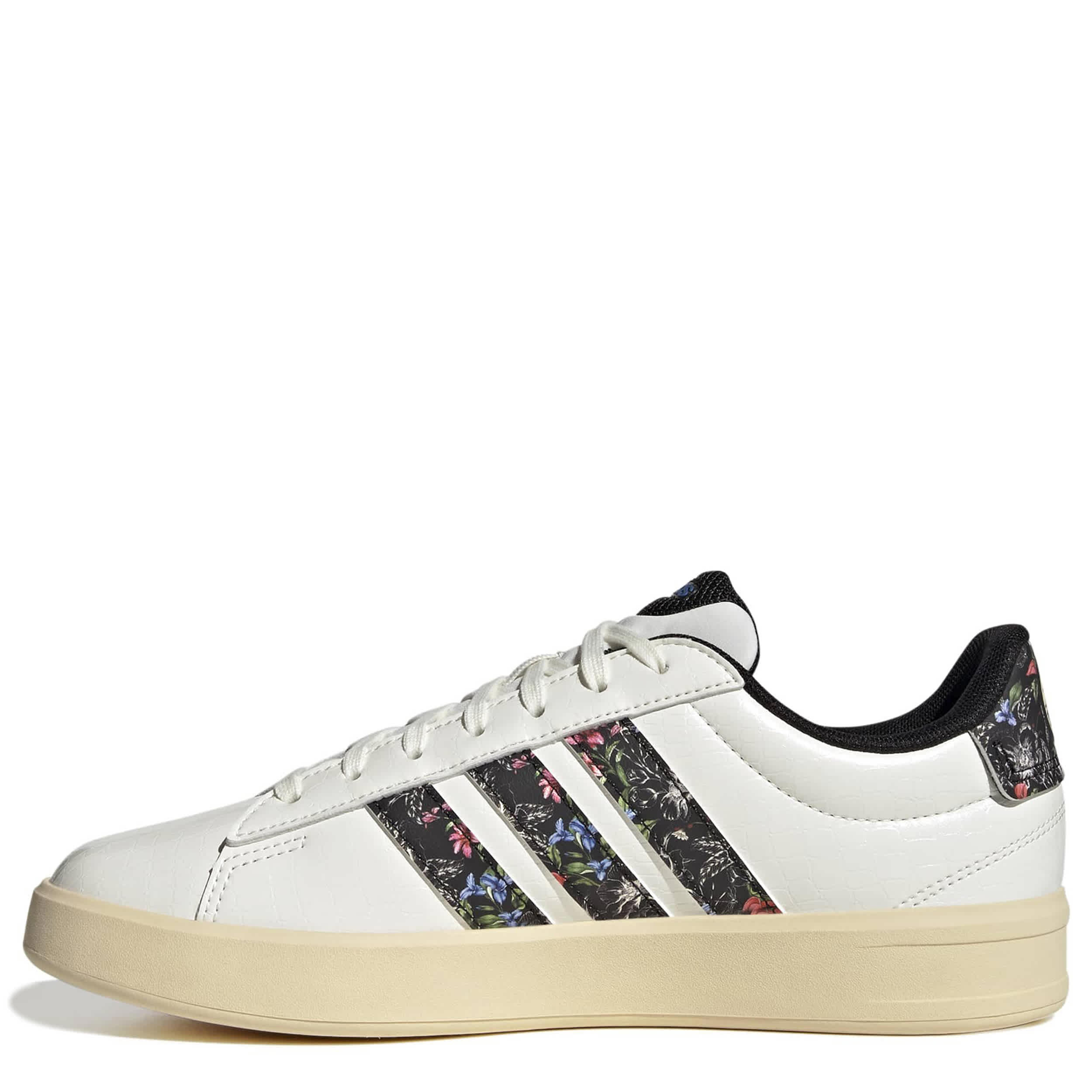ADIDAS-WOMENS GRAND COURT 3.0 SNEAKER-OFF WHITE & FLORAL