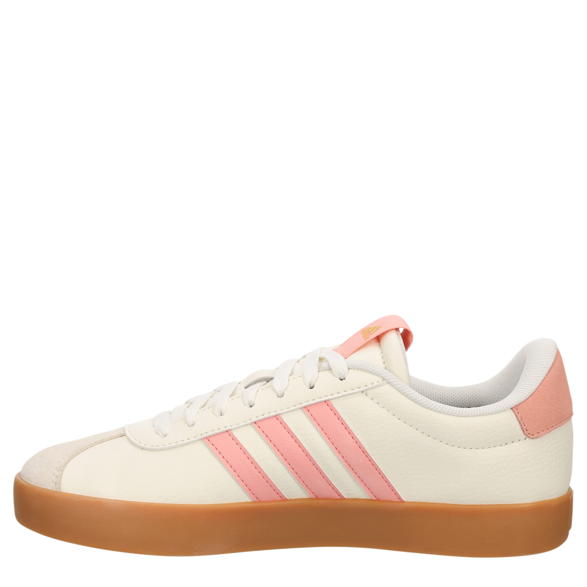 ADIDAS-WOMENS VL COURT 3.0 SNEAKER-OFF WHITE & BLUSH