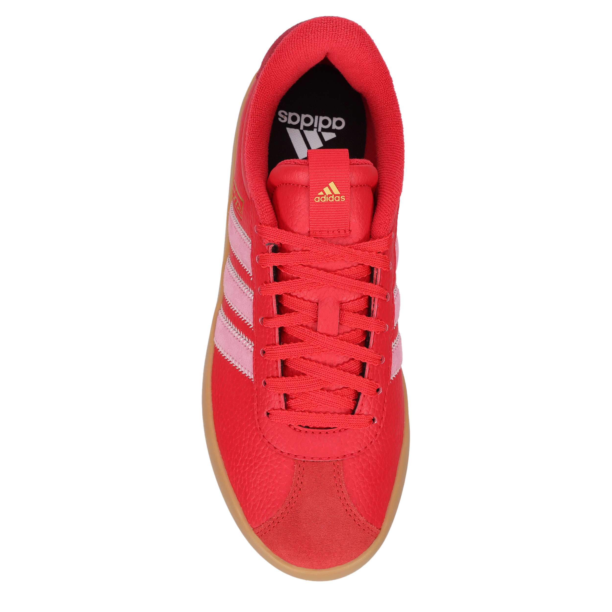 ADIDAS-WOMENS VL COURT 3.0 SNEAKER-RED & PINK