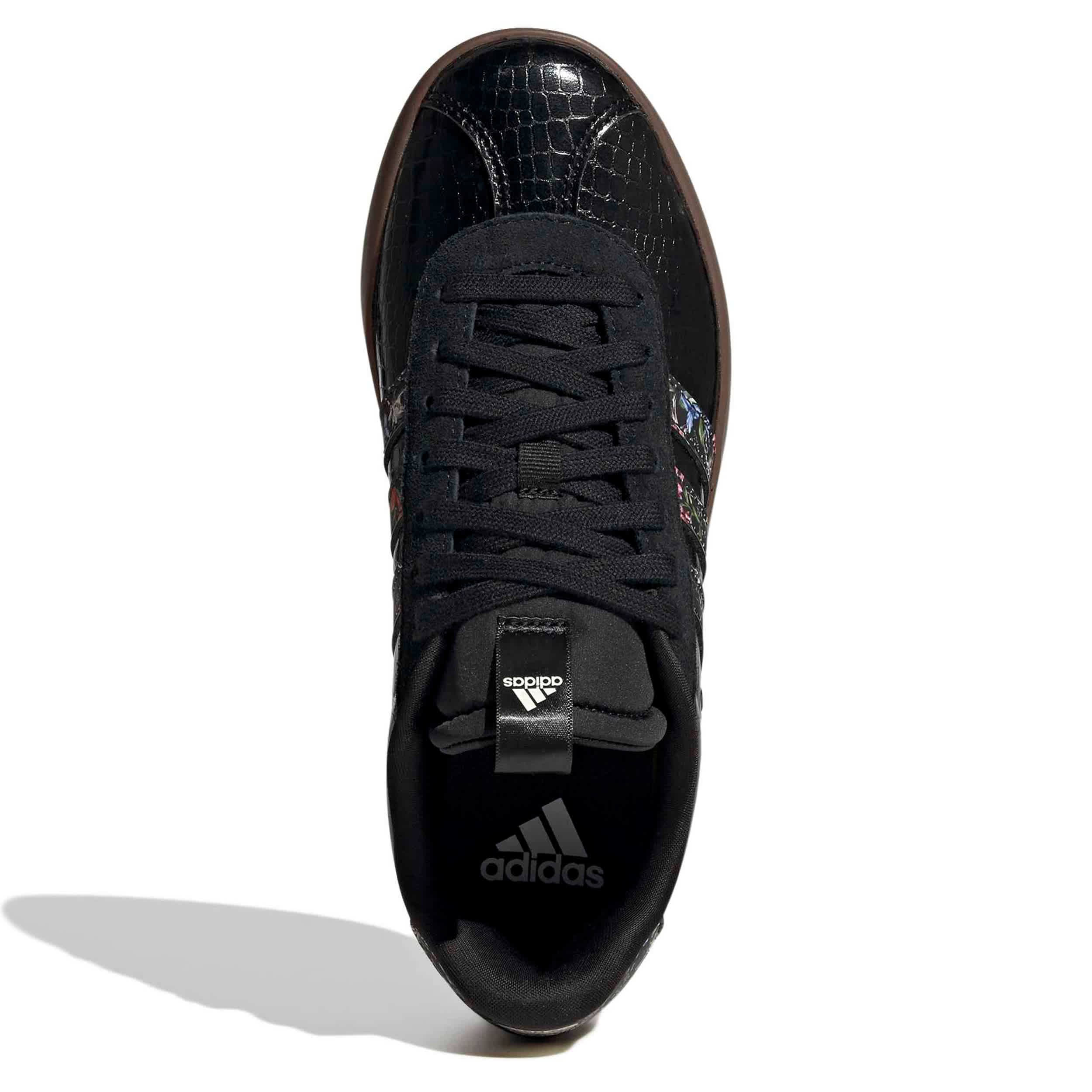 ADIDAS-WOMENS VL COURT 3.0 SNEAKER-BLACK & FLORAL