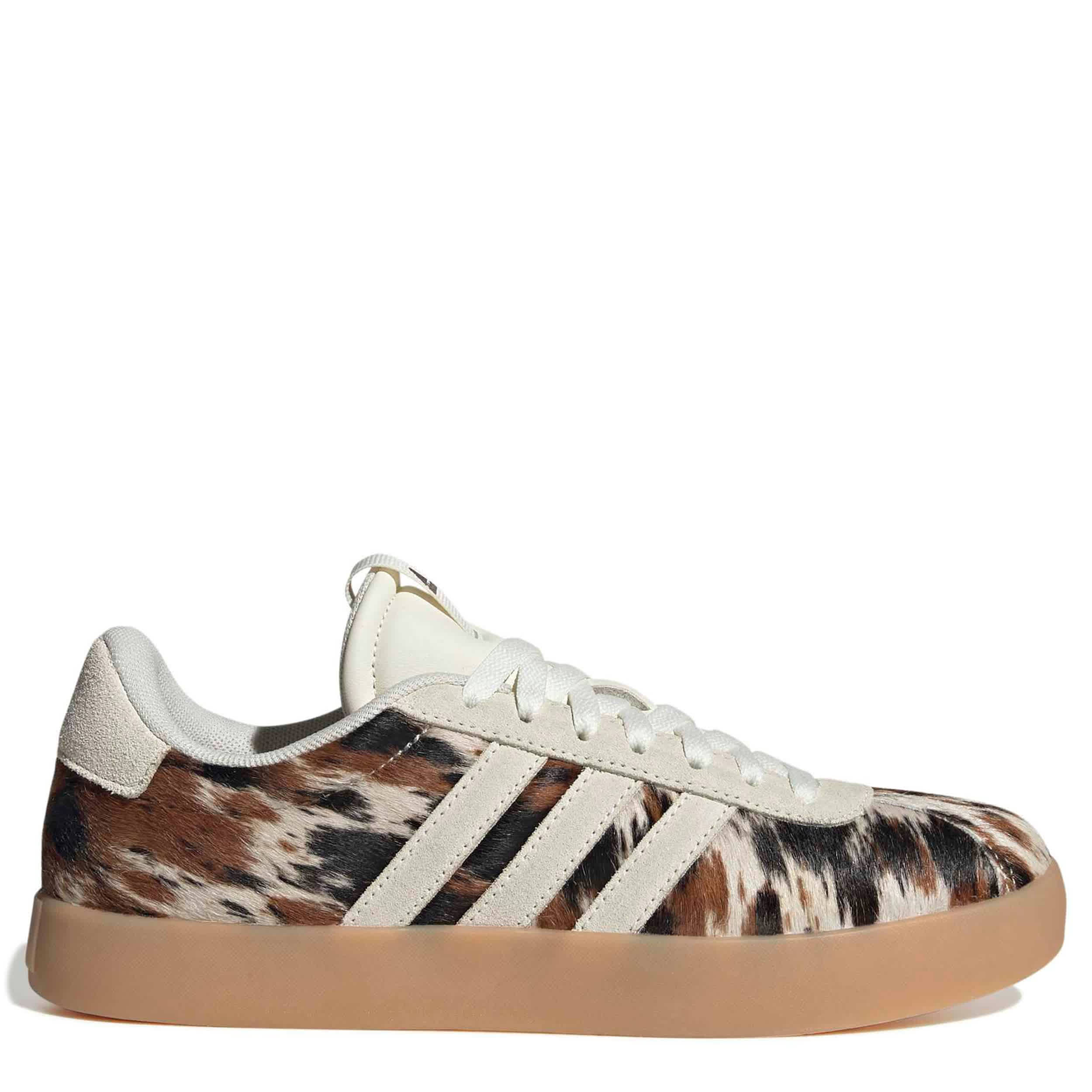 ADIDAS-WOMENS VL COURT 3.0 SNEAKER-ANIMAL & OFF WHITE