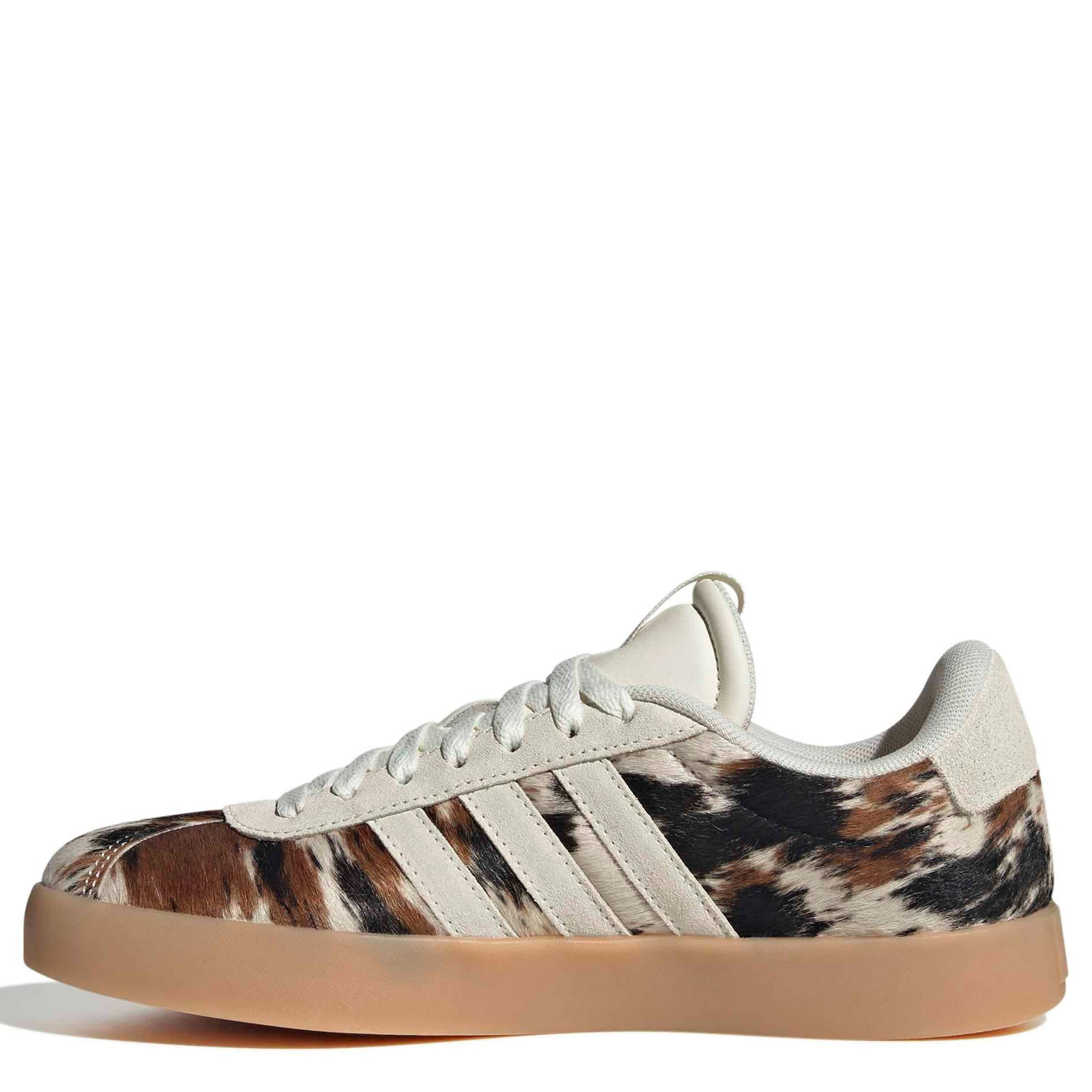 ADIDAS-WOMENS VL COURT 3.0 SNEAKER-ANIMAL & OFF WHITE