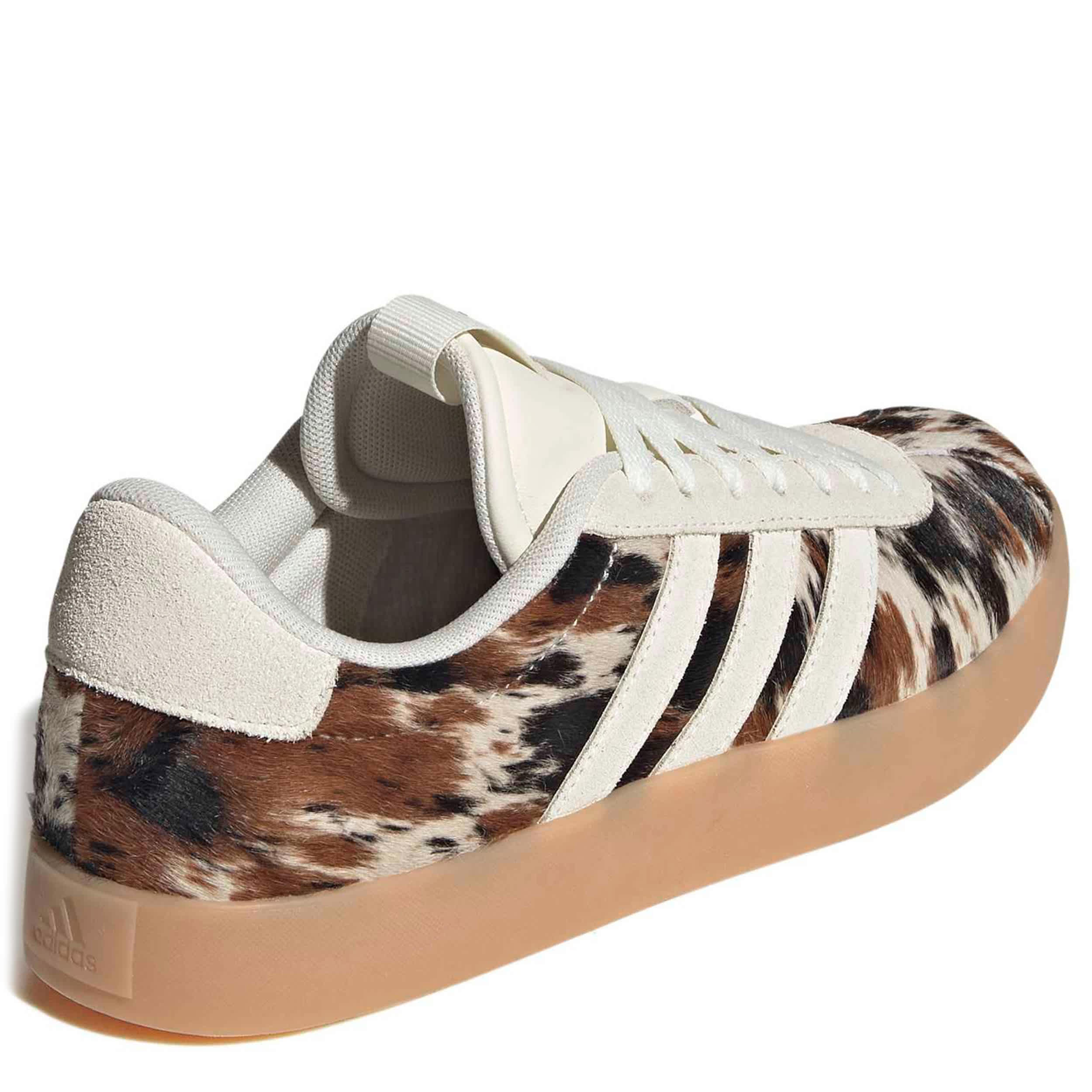 ADIDAS-WOMENS VL COURT 3.0 SNEAKER-ANIMAL & OFF WHITE