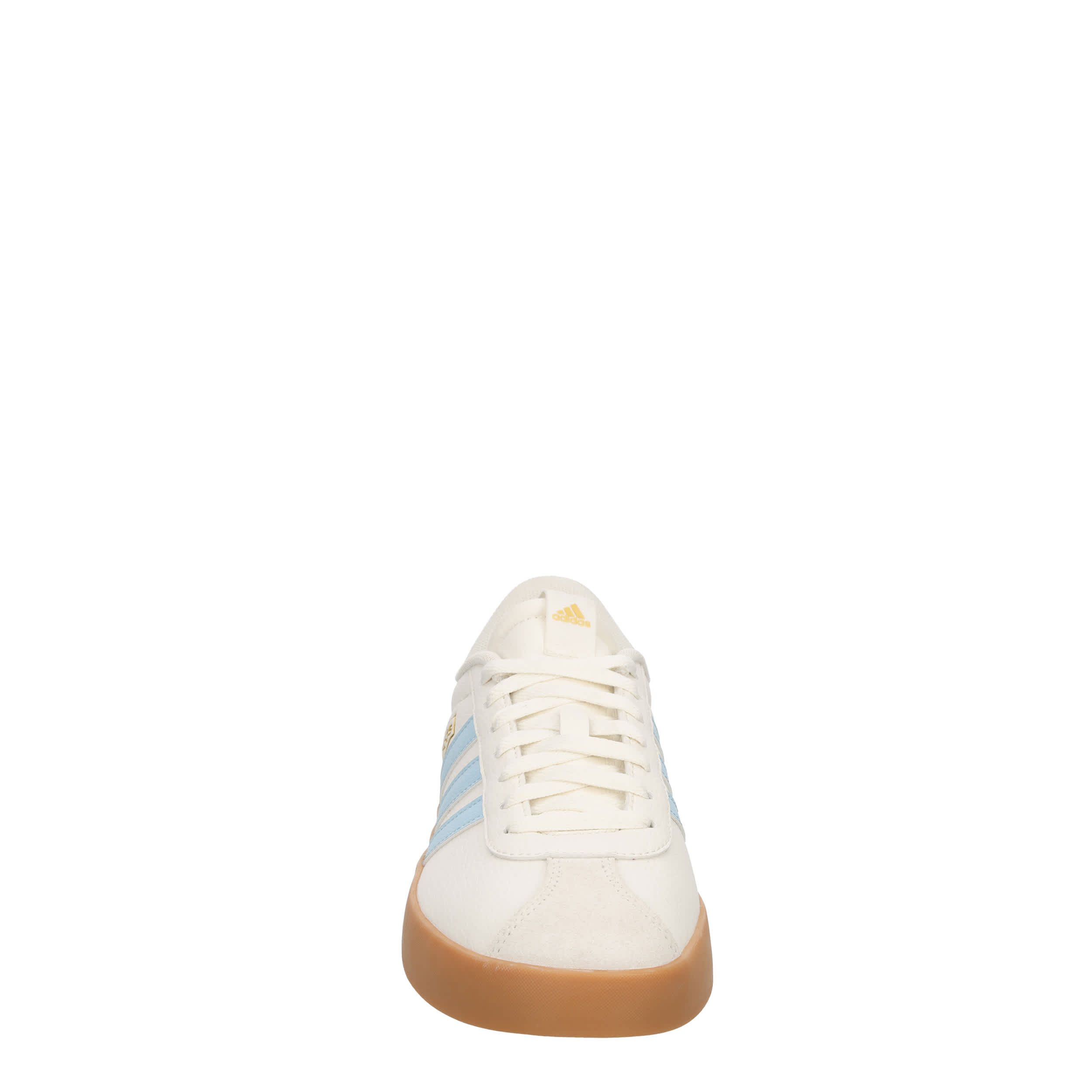 ADIDAS-WOMENS VL COURT 3.0 SNEAKER-OFF WHITE & LIGHT BLUE