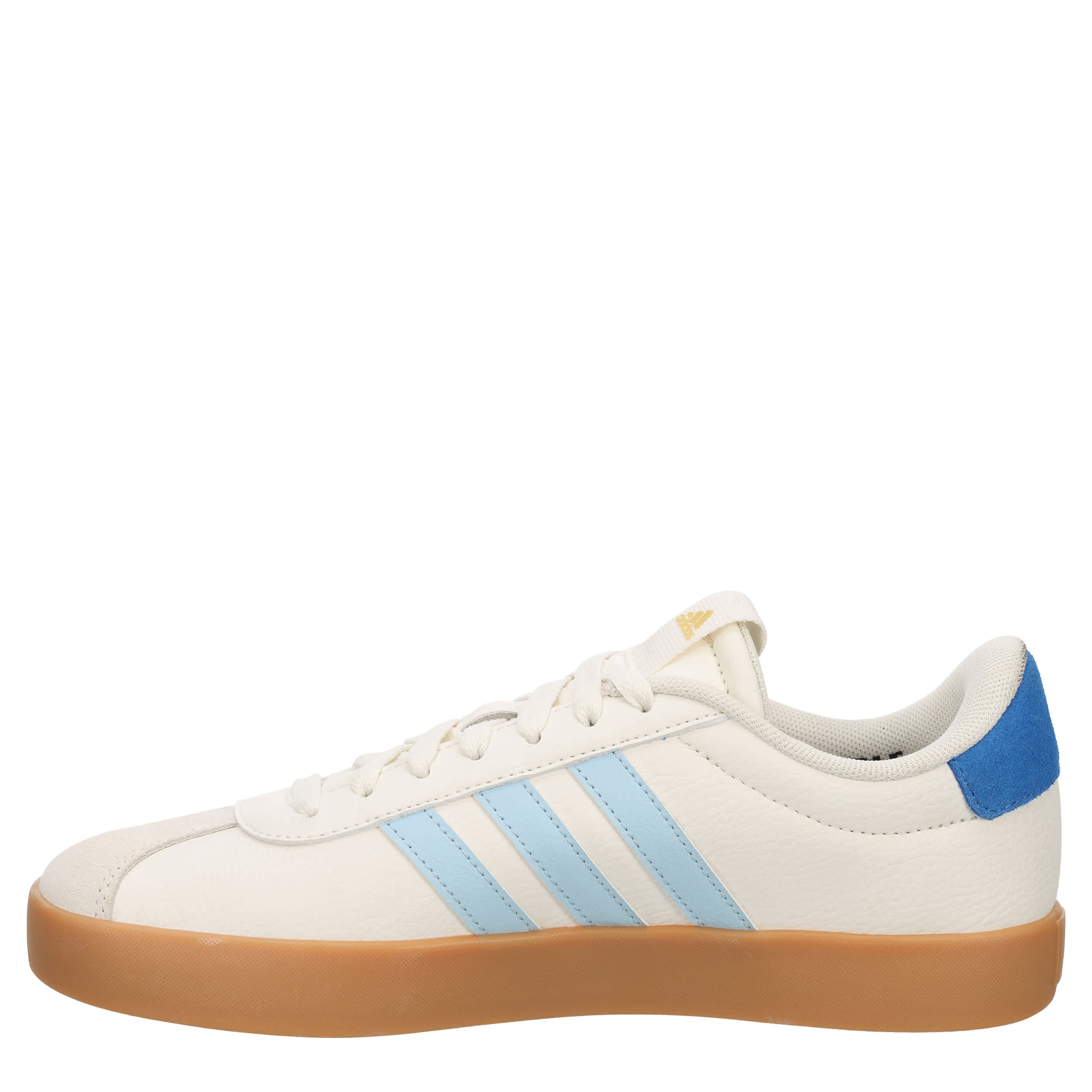ADIDAS-WOMENS VL COURT 3.0 SNEAKER-OFF WHITE & LIGHT BLUE