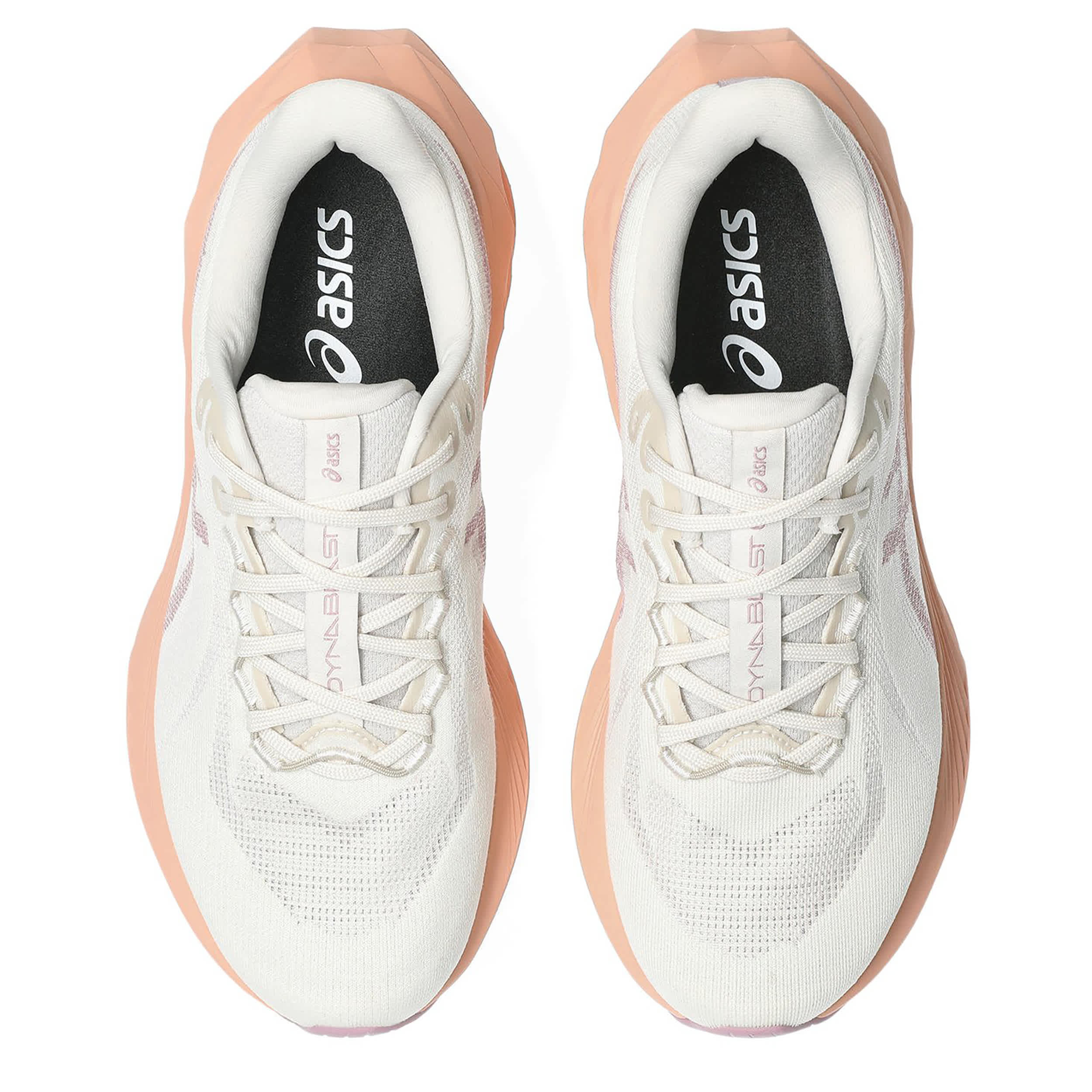 ASICS-WOMENS DYNABLAST 6 RUNNING SHOE-OFF WHITE & PEACH