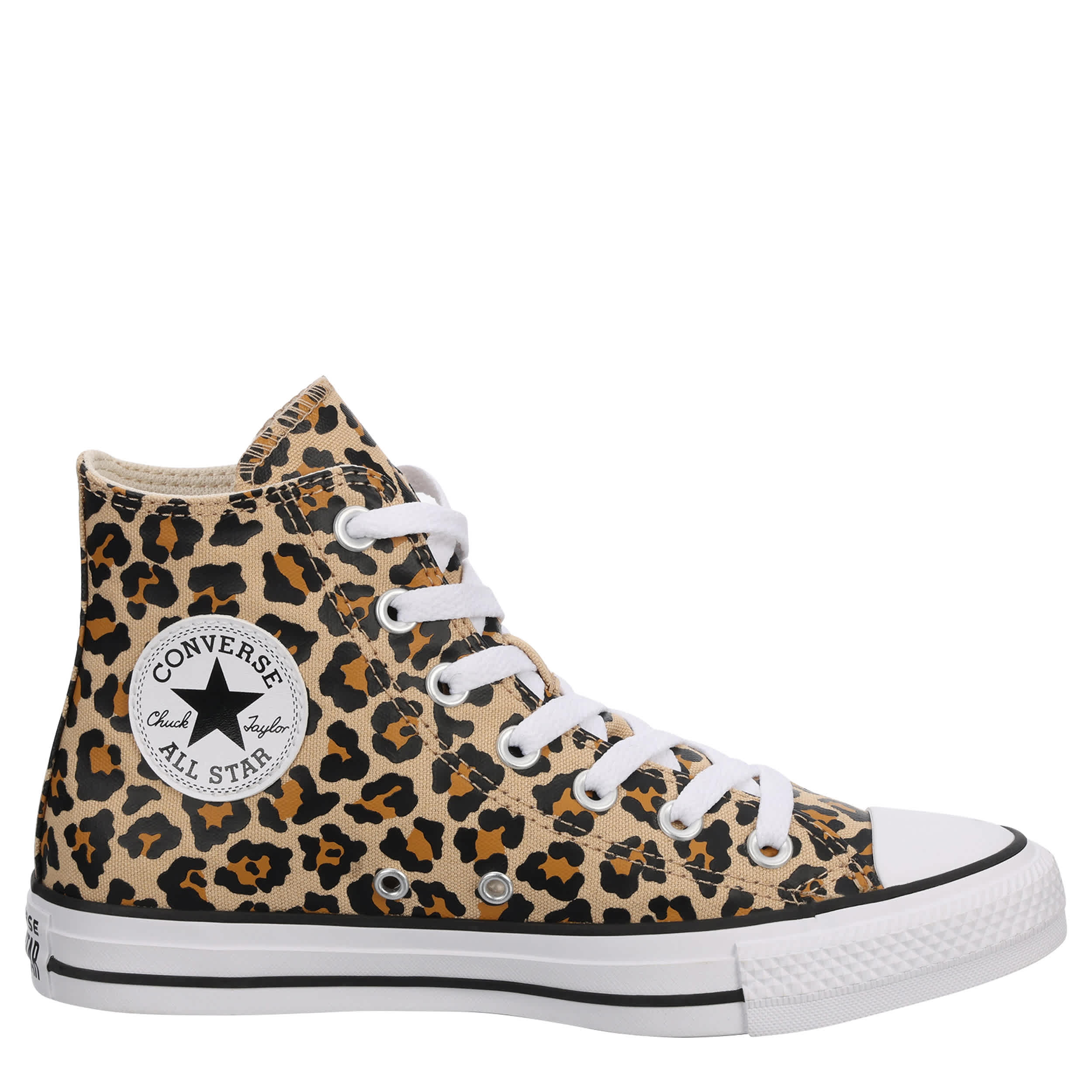 CONVERSE-UNISEX CHUCK TAYLOR ALL STAR HIGH TOP SNEAKER-LEOPARD & 