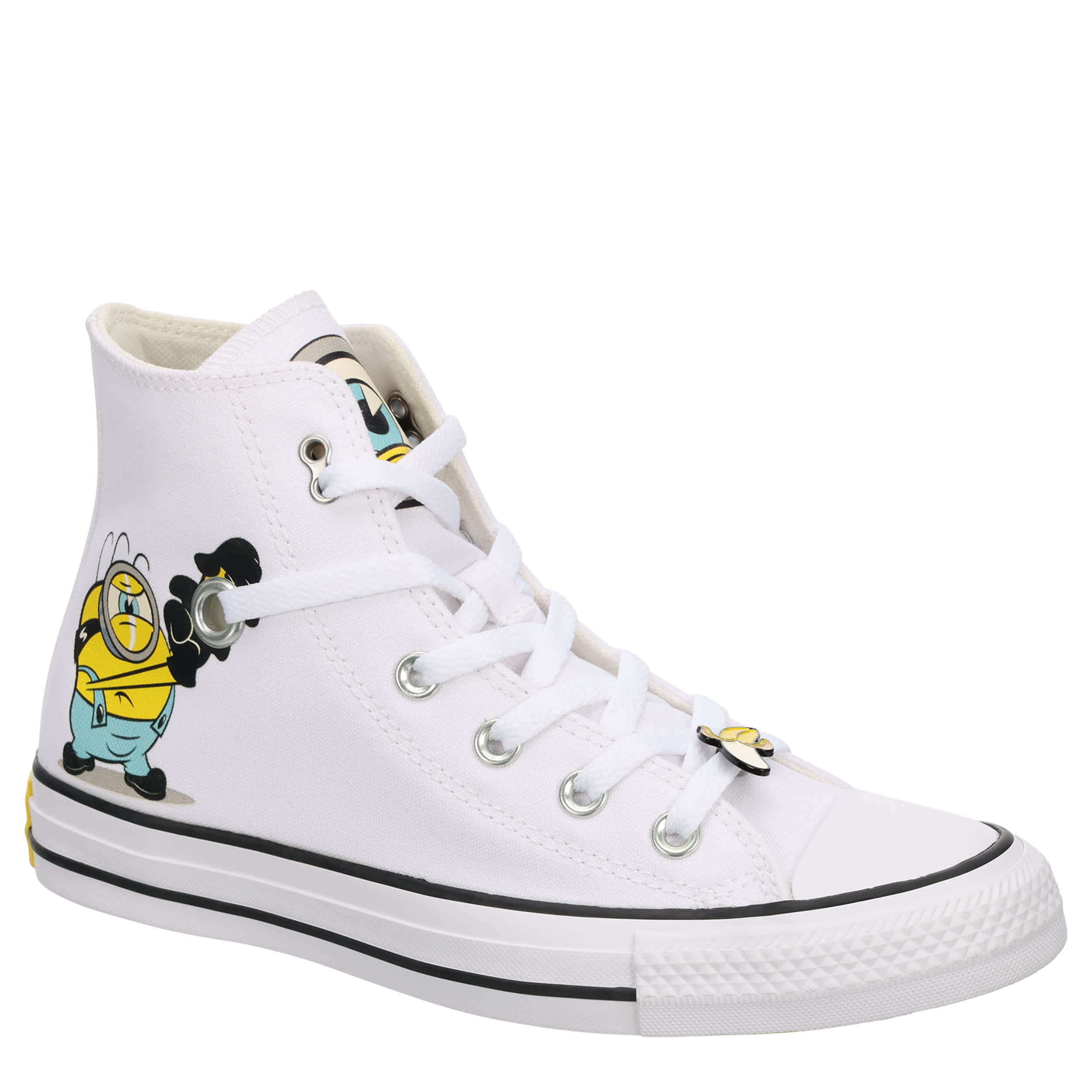 CONVERSE-UNISEX CHUCK TAYLOR ALL STAR HIGH TOP MINIONS SNEAKER-WHITE & YELLOW