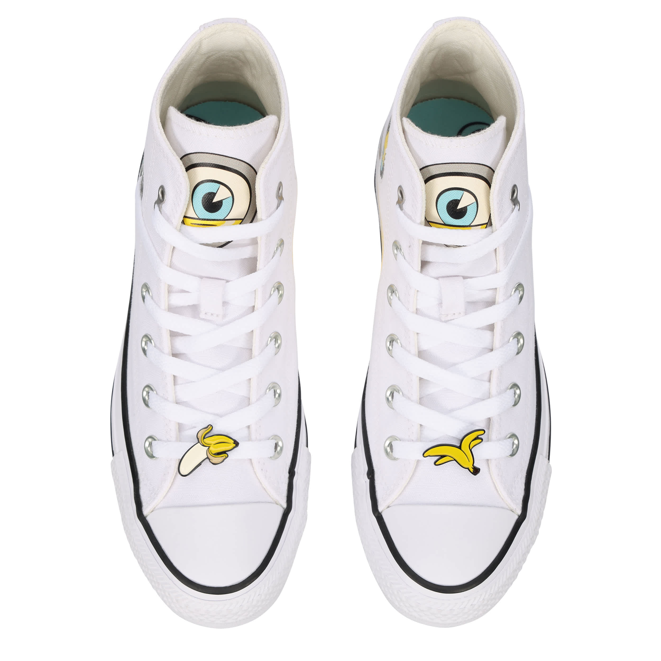 CONVERSE-UNISEX CHUCK TAYLOR ALL STAR HIGH TOP MINIONS SNEAKER-WHITE & YELLOW
