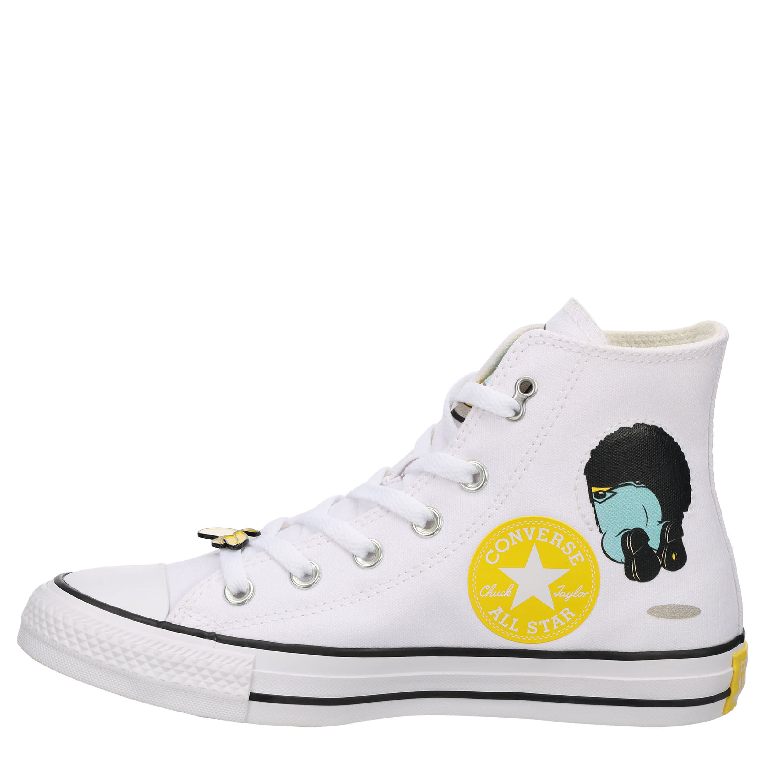 CONVERSE-UNISEX CHUCK TAYLOR ALL STAR HIGH TOP MINIONS SNEAKER-WHITE & YELLOW