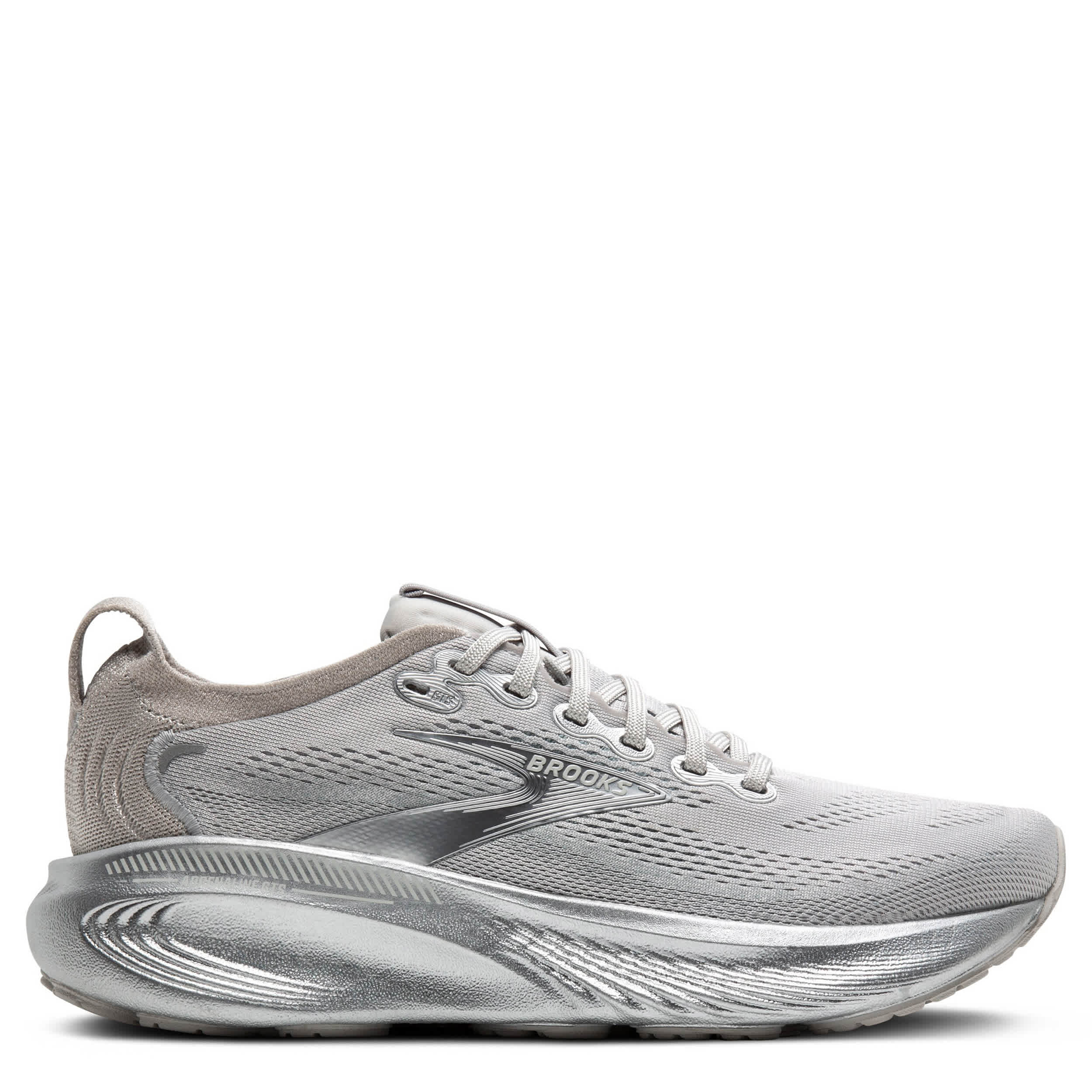 BROOKS-WOMENS ADRENALINE GTS 25 RUNNING SHOE-SILVER & GREY