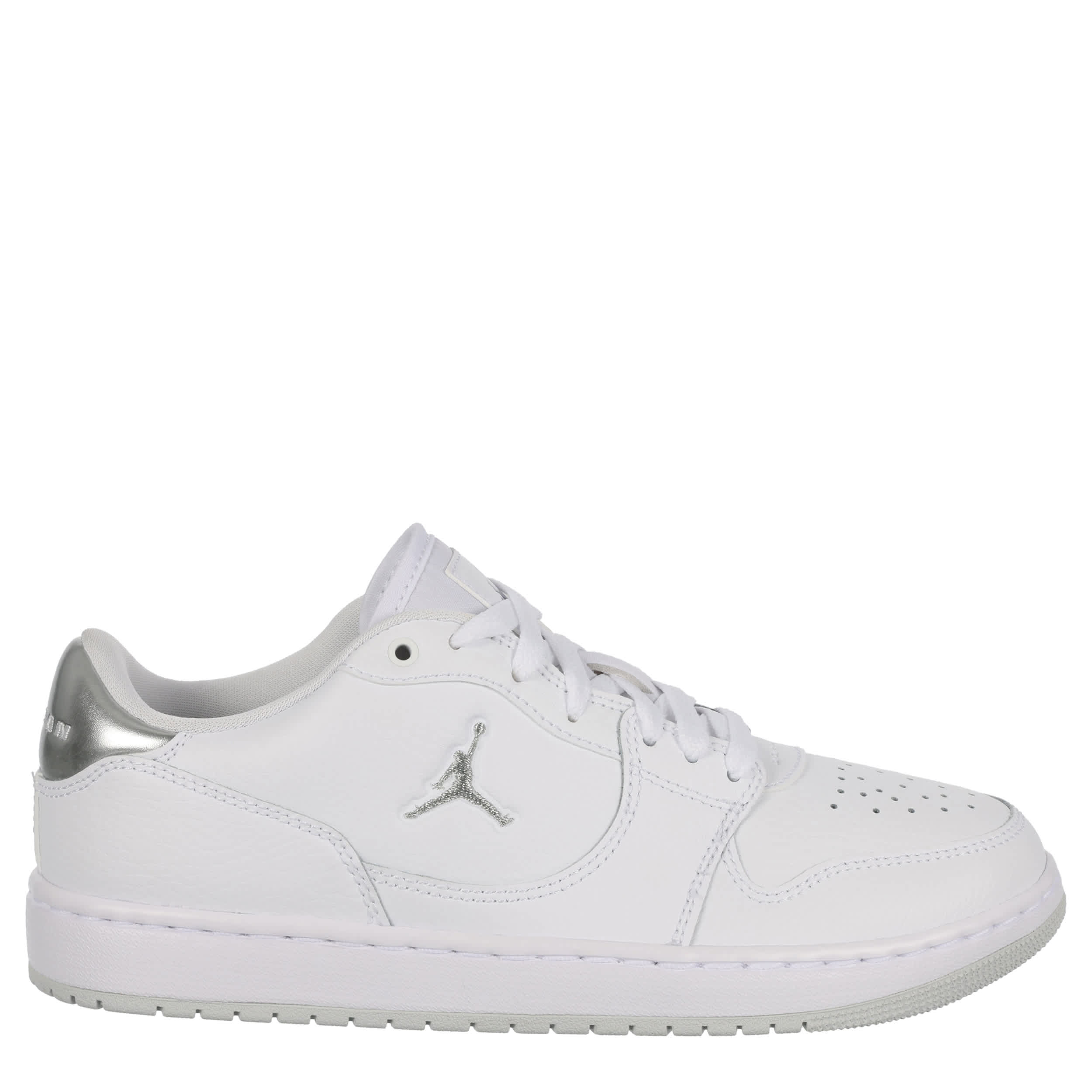 JORDAN-WOMENS COURT CONNECT LOW SNEAKER-WHITE & SILVER