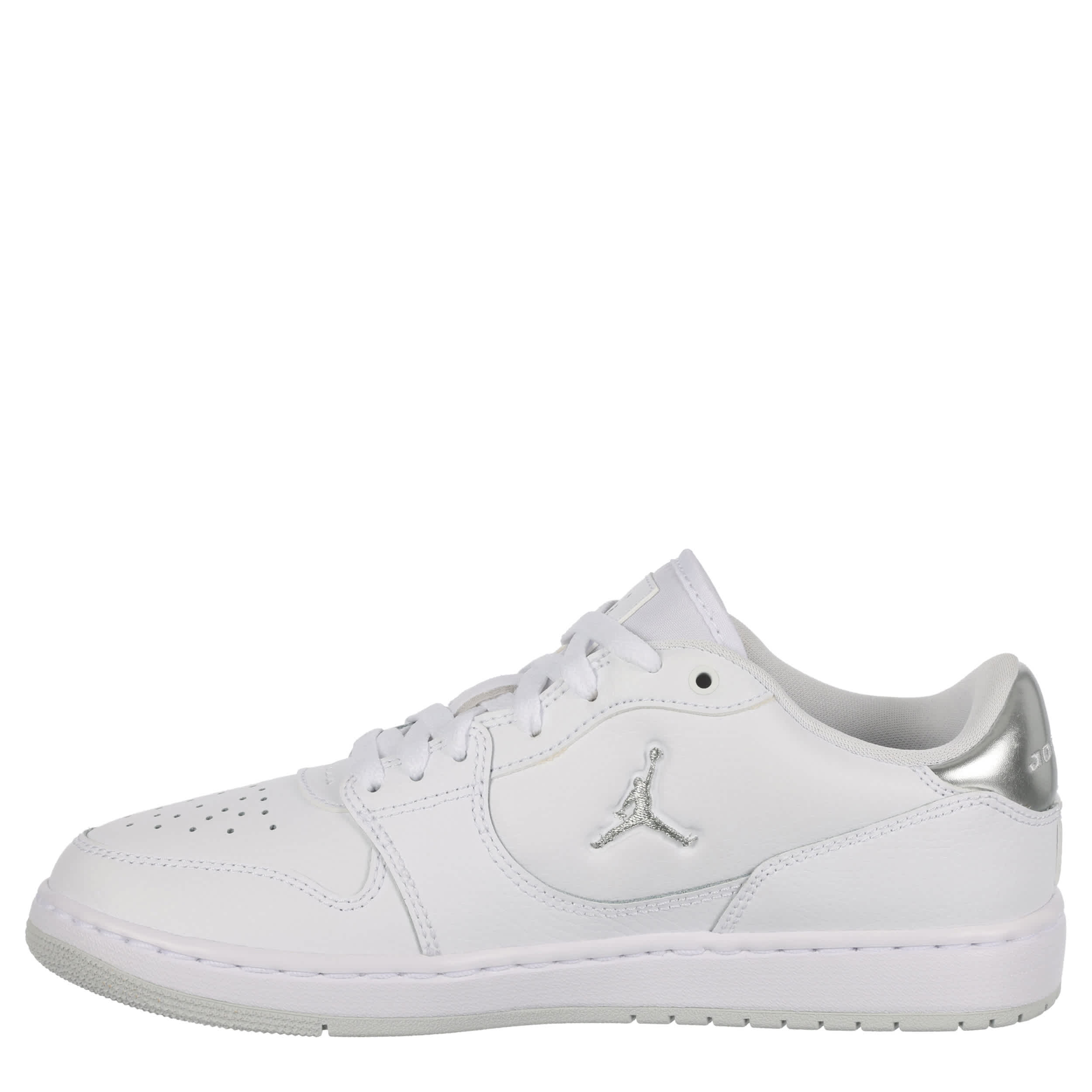 JORDAN-WOMENS COURT CONNECT LOW SNEAKER-WHITE & SILVER