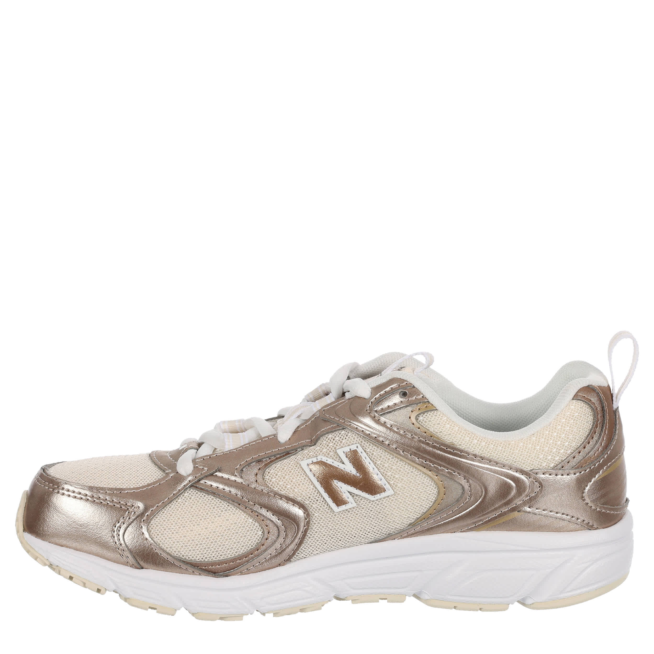 NEW BALANCE-WOMENS 408 SNEAKER-GOLD & WHITE