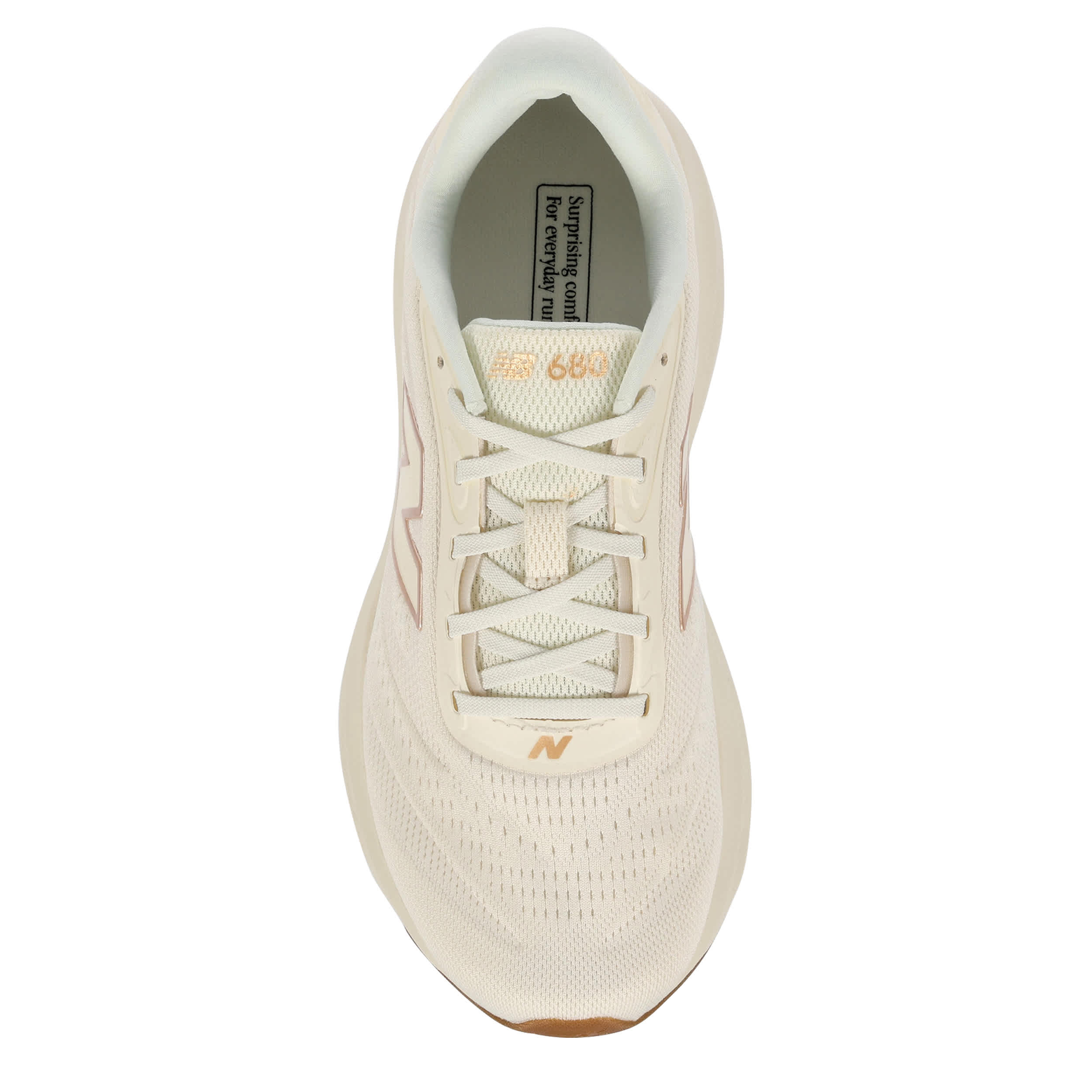 NEW BALANCE-WOMENS FRESH FOAM 680 V9 RUNNING SHOE-OFF WHITE & GUM