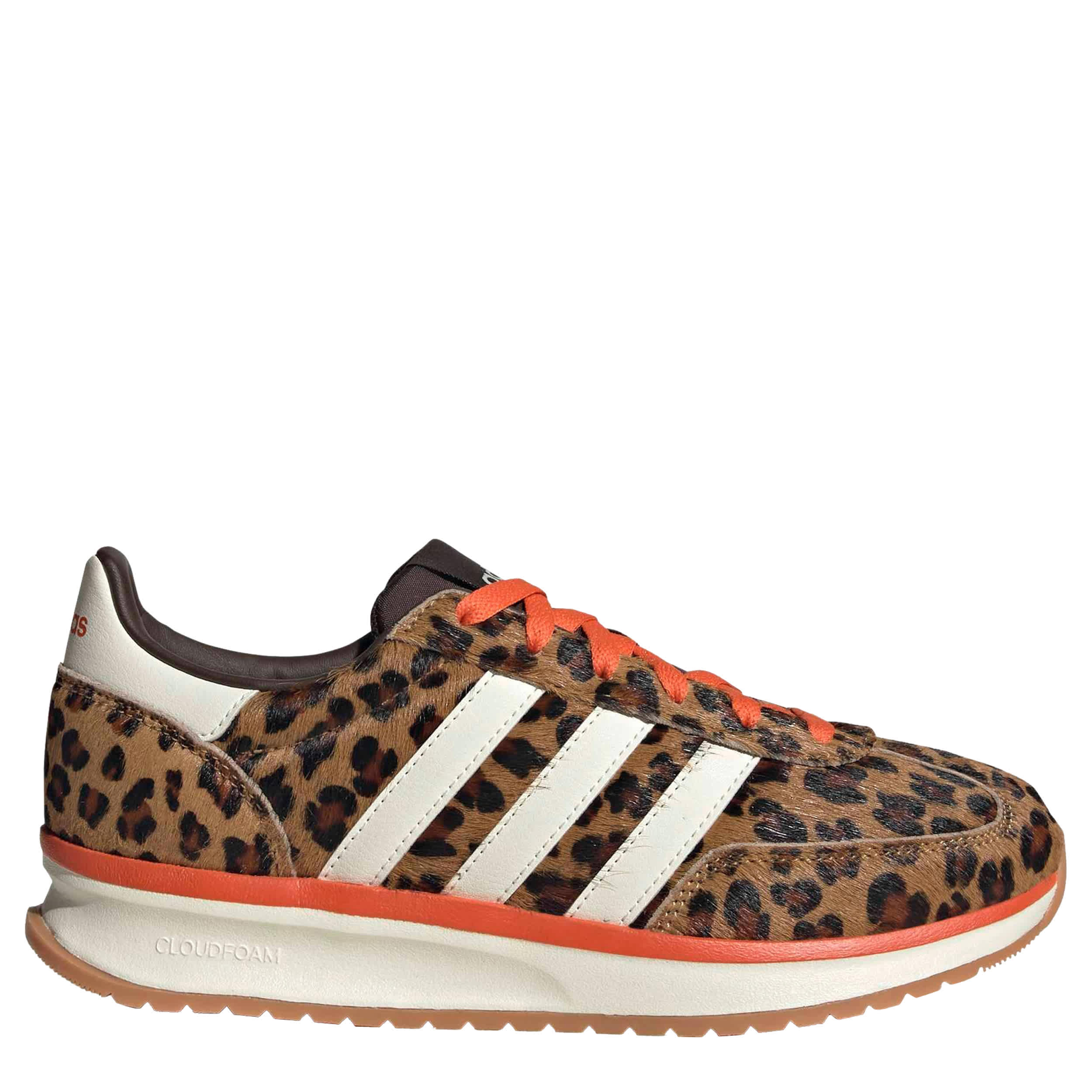 ADIDAS-WOMENS RUN 70S 2.0 SNEAKER-LEOPARD & ORANGE